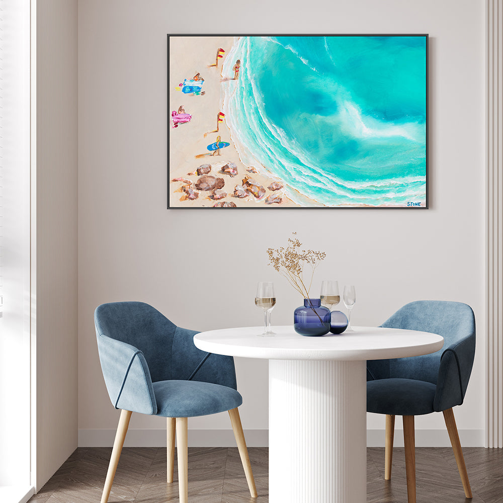 wall-art-print-canvas-poster-framed-Noosa Surf Beach, Style A , By Belinda Stone-GIOIA-WALL-ART