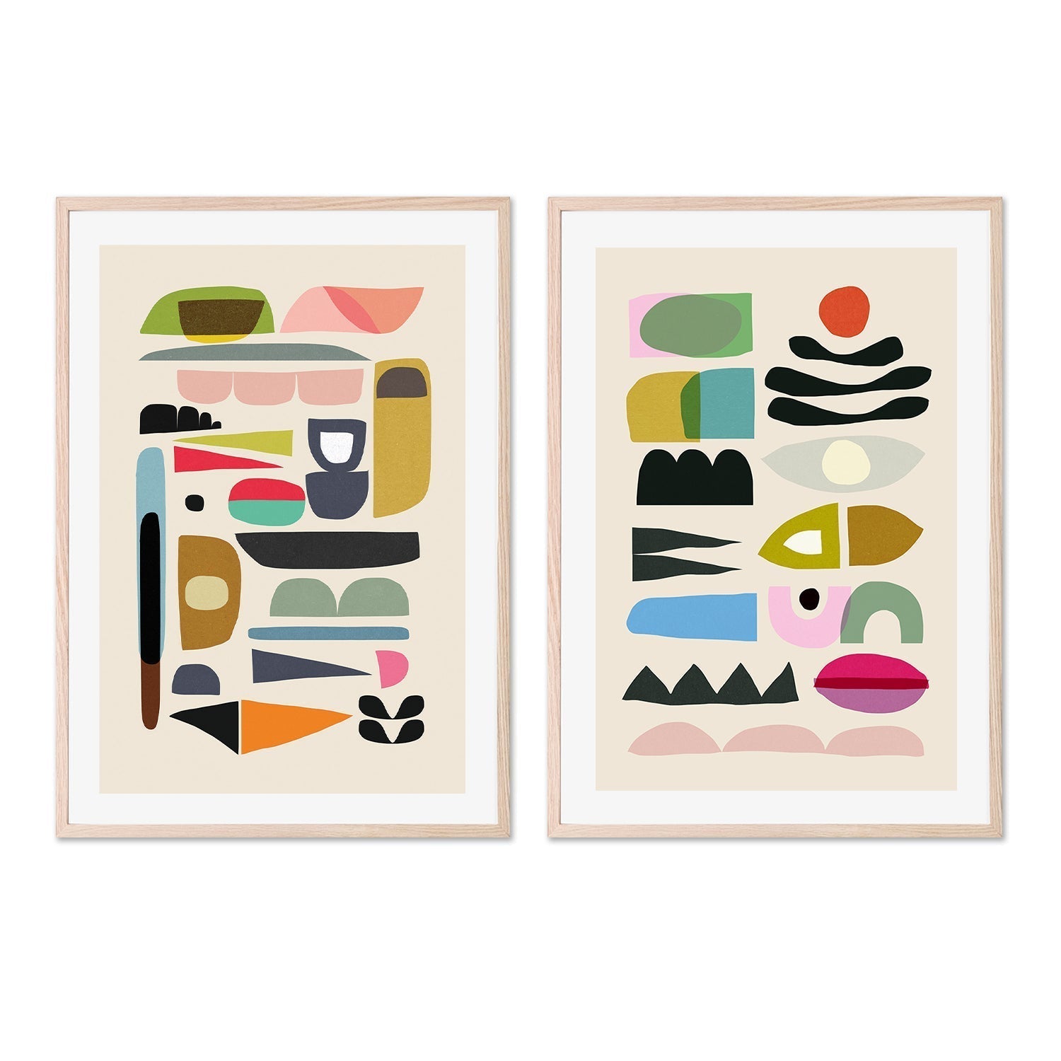 wall-art-print-canvas-poster-framed-Nord, Style A & B, Set Of 2 , By Dan Hobday-GIOIA-WALL-ART