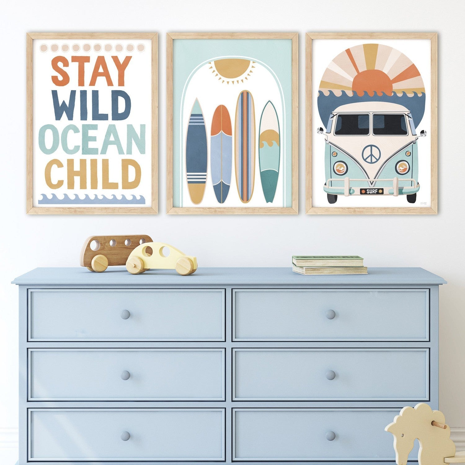 wall-art-print-canvas-poster-framed-Ocean Child, Set of 3 , By Pip and Phee-2