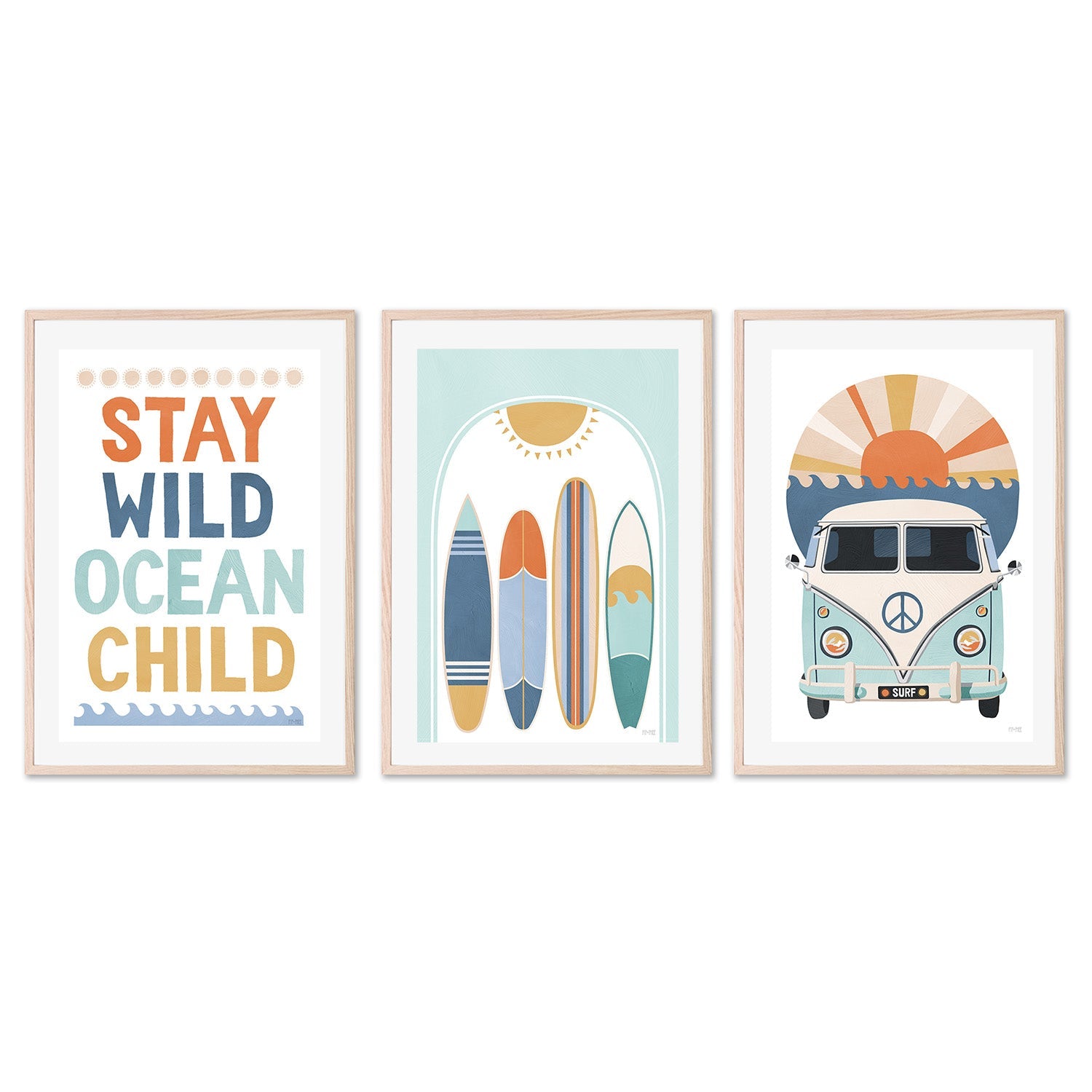 wall-art-print-canvas-poster-framed-Ocean Child, Set of 3 , By Pip and Phee-6