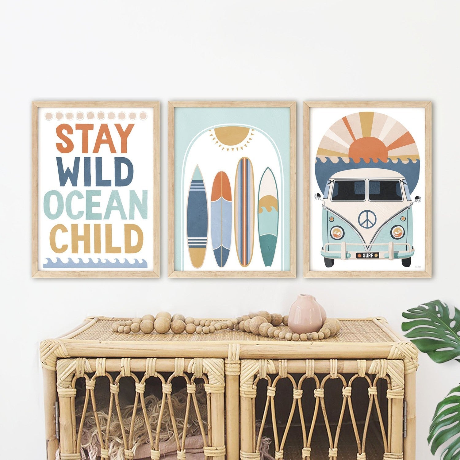 wall-art-print-canvas-poster-framed-Ocean Child, Set of 3 , By Pip and Phee-7