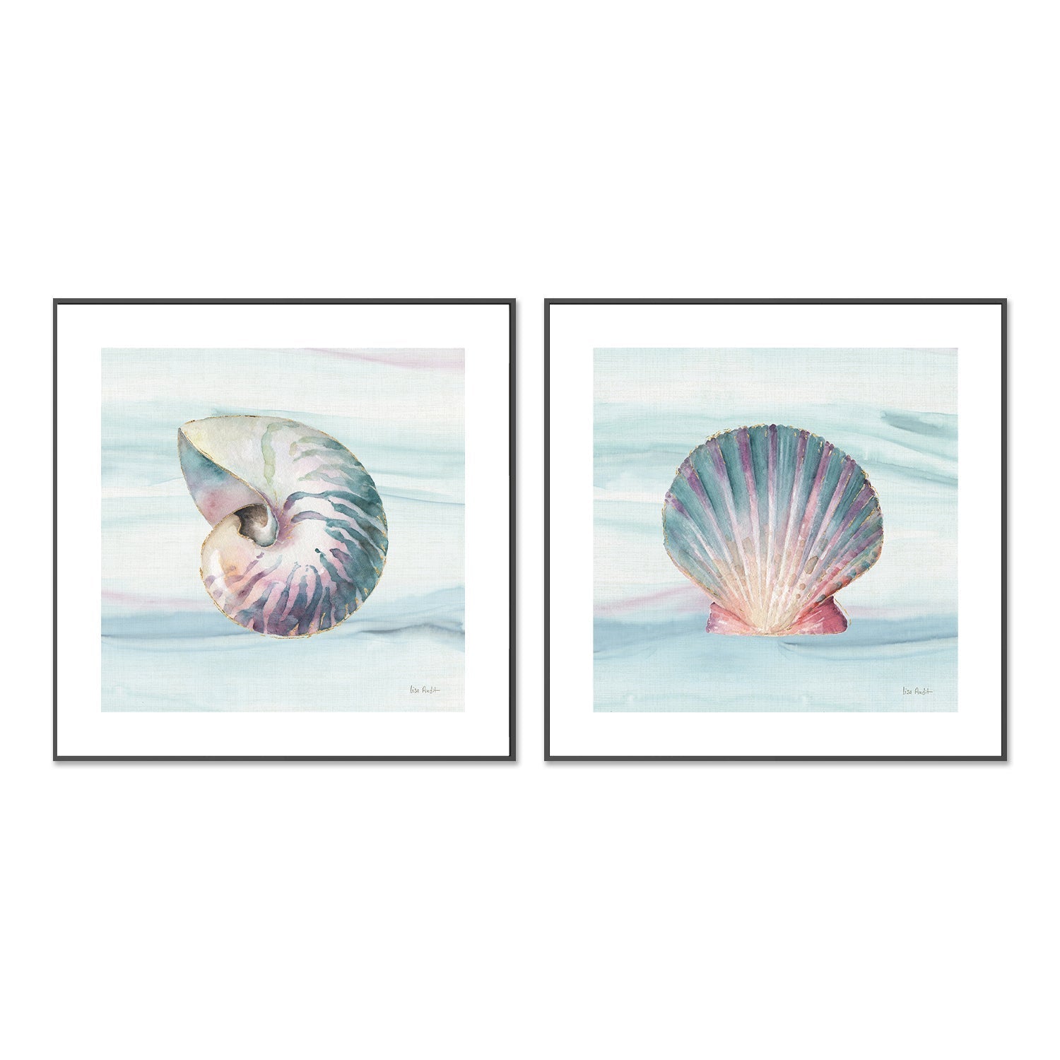 wall-art-print-canvas-poster-framed-Ocean Dream, Style A & B, Set Of 2 , By Lisa Audit-GIOIA-WALL-ART