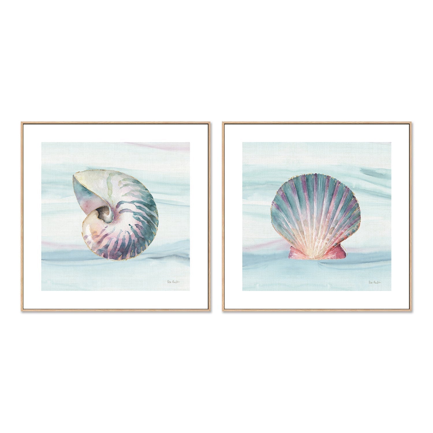 wall-art-print-canvas-poster-framed-Ocean Dream, Style A & B, Set Of 2 , By Lisa Audit-GIOIA-WALL-ART