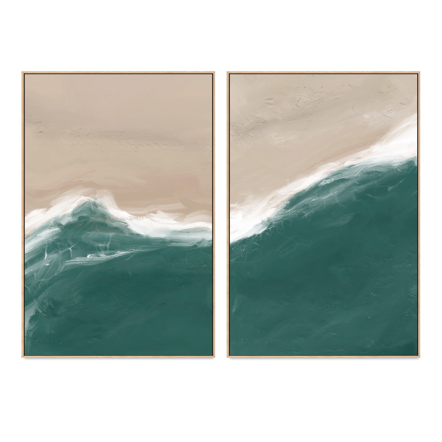 wall-art-print-canvas-poster-framed-Ocean From Above, Style A & B, Set Of 2 , By Karine Tonial Grimm-4