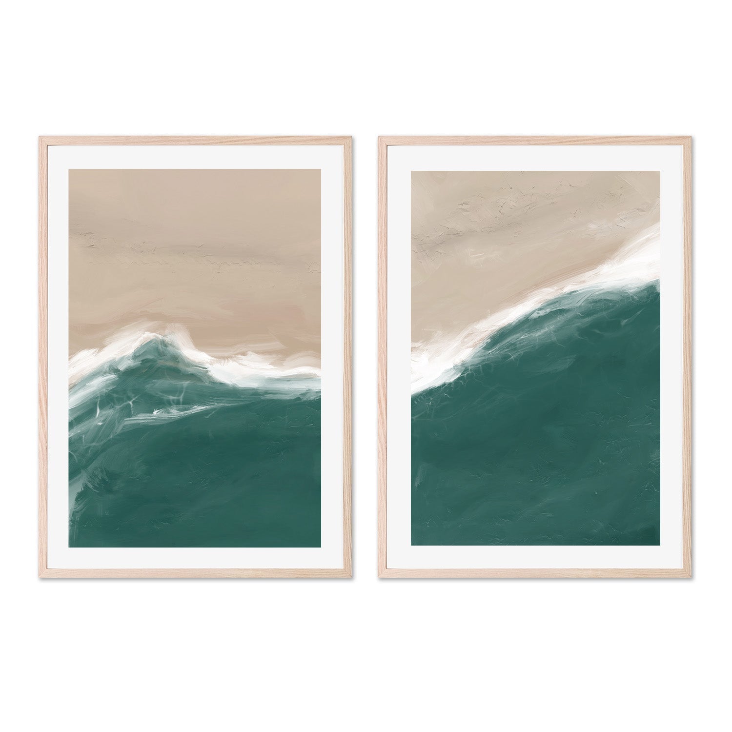 wall-art-print-canvas-poster-framed-Ocean From Above, Style A & B, Set Of 2 , By Karine Tonial Grimm-6