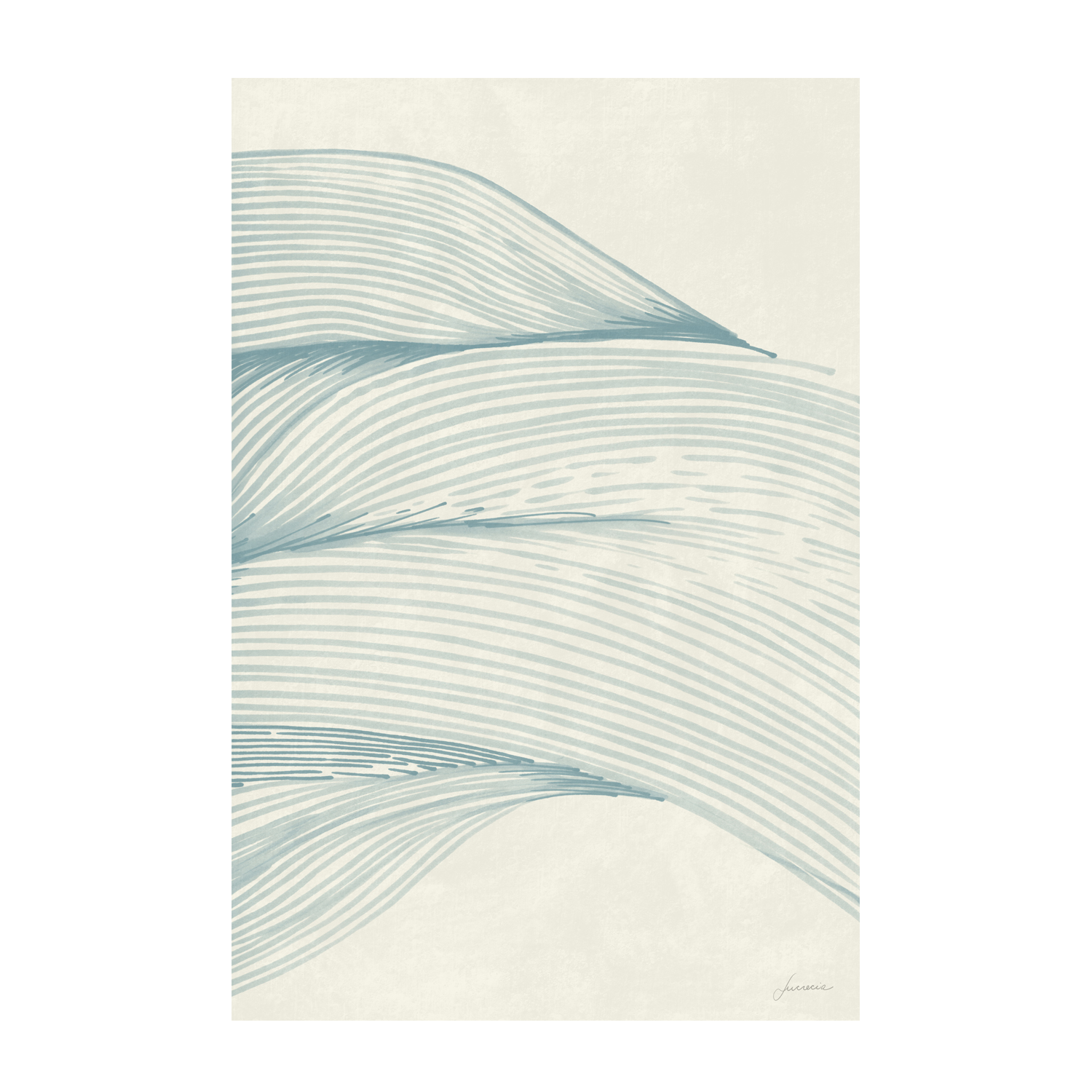 wall-art-print-canvas-poster-framed-Ocean In Lines, Style A , By Lucrecia Caporale-1