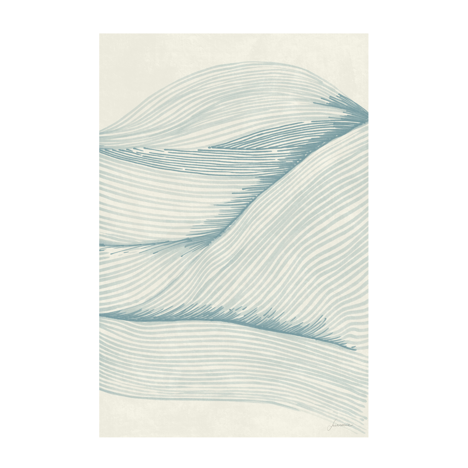 wall-art-print-canvas-poster-framed-Ocean In Lines, Style B , By Lucrecia Caporale-1