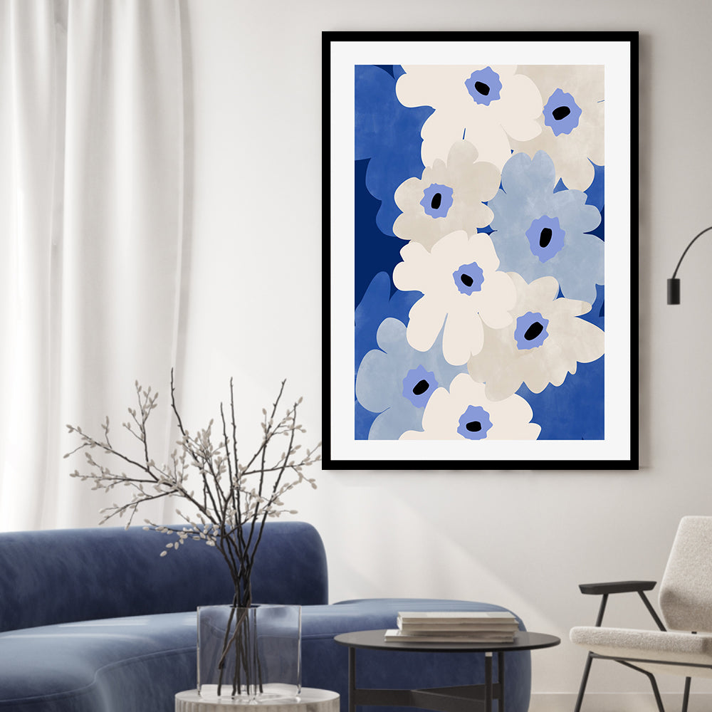 wall-art-print-canvas-poster-framed-Oceanic Florals , By Elena Ristova-GIOIA-WALL-ART