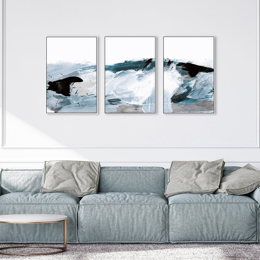 wall-art-print-canvas-poster-framed-Oceans, Set Of 3 , By Dan Hobday-by-Dan Hobday-Gioia Wall Art