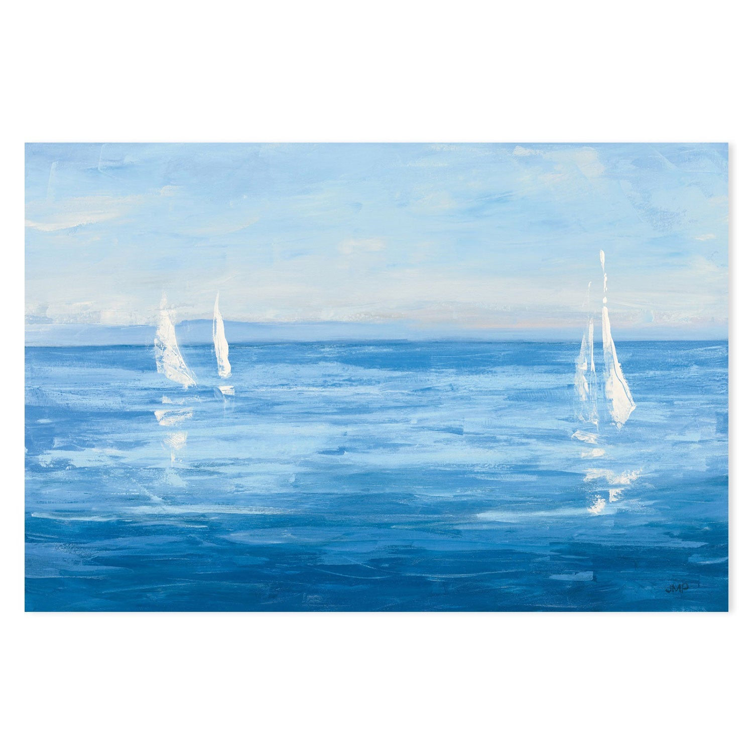 wall-art-print-canvas-poster-framed-Open Sail with Turquoise-by-Julia Purinton-Gioia Wall Art