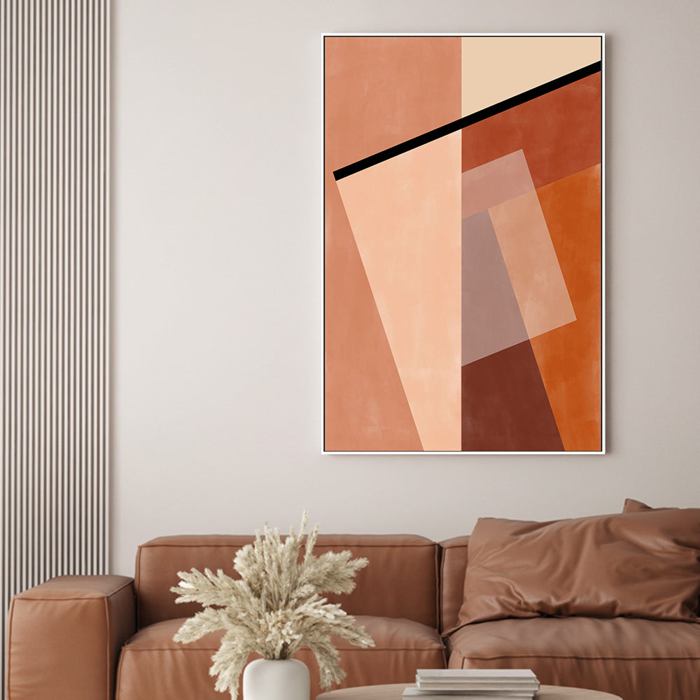 wall-art-print-canvas-poster-framed-Orange Angularity , By Elena Ristova-GIOIA-WALL-ART