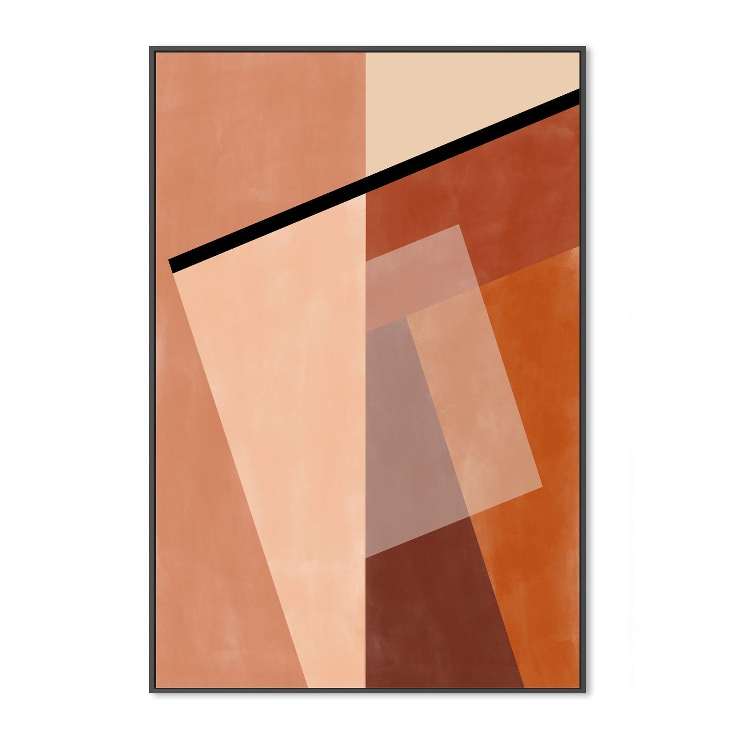 wall-art-print-canvas-poster-framed-Orange Angularity , By Elena Ristova-GIOIA-WALL-ART