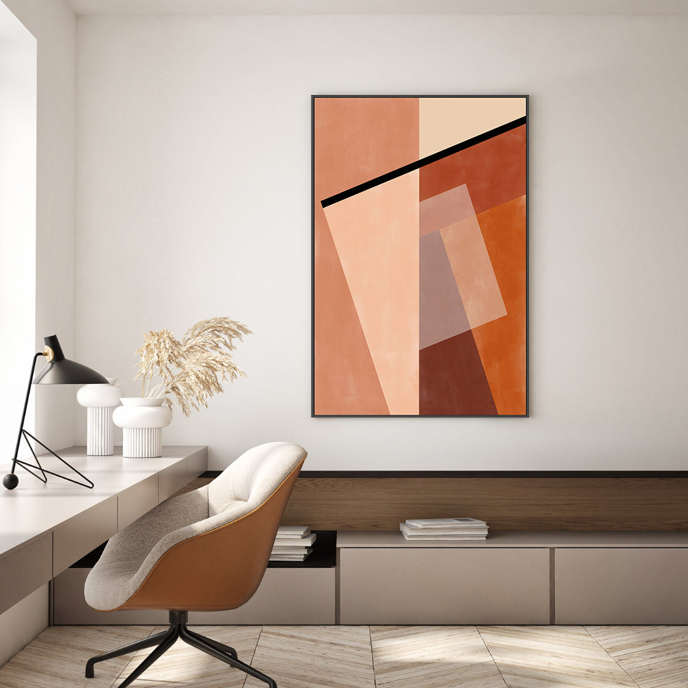 wall-art-print-canvas-poster-framed-Orange Angularity , By Elena Ristova-GIOIA-WALL-ART