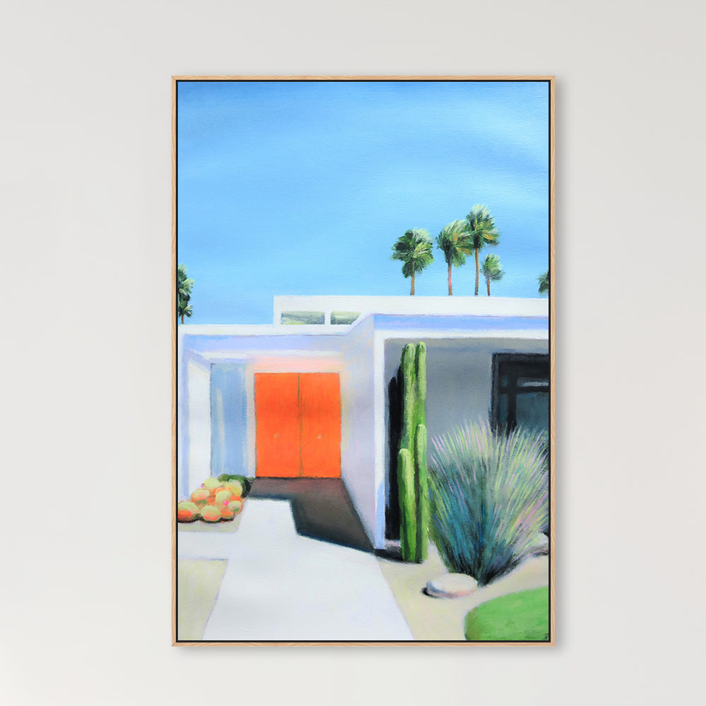 wall-art-print-canvas-poster-framed-Orange Door-by-Ieva Baklane-Gioia Wall Art