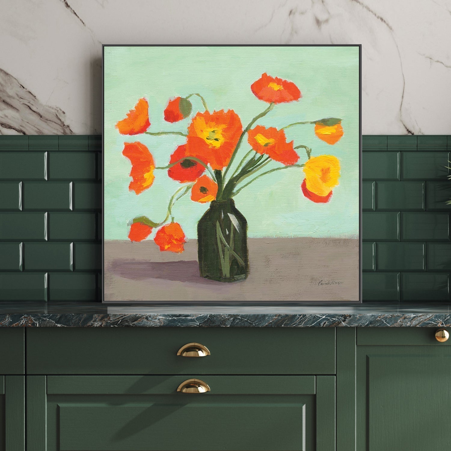 wall-art-print-canvas-poster-framed-Orange Poppies-by-Pamela Munger-Gioia Wall Art