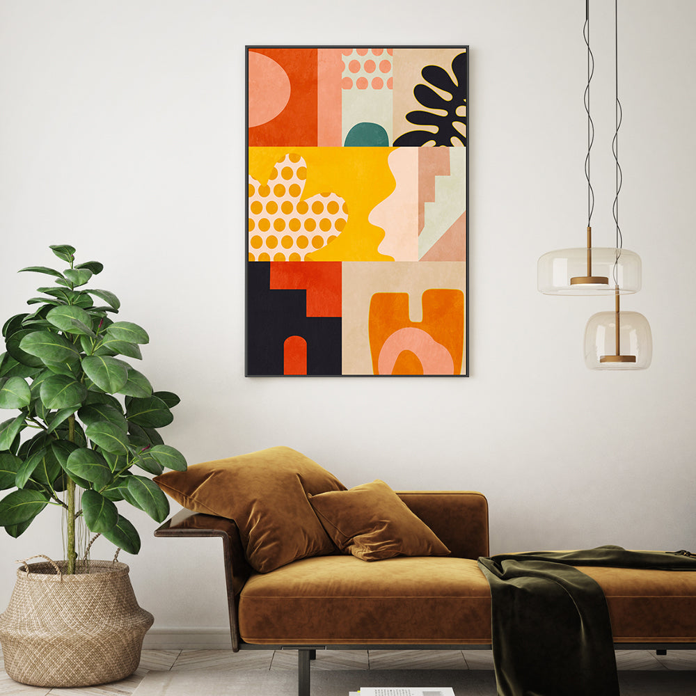 wall-art-print-canvas-poster-framed-Orange Revival, Style B-GIOIA-WALL-ART