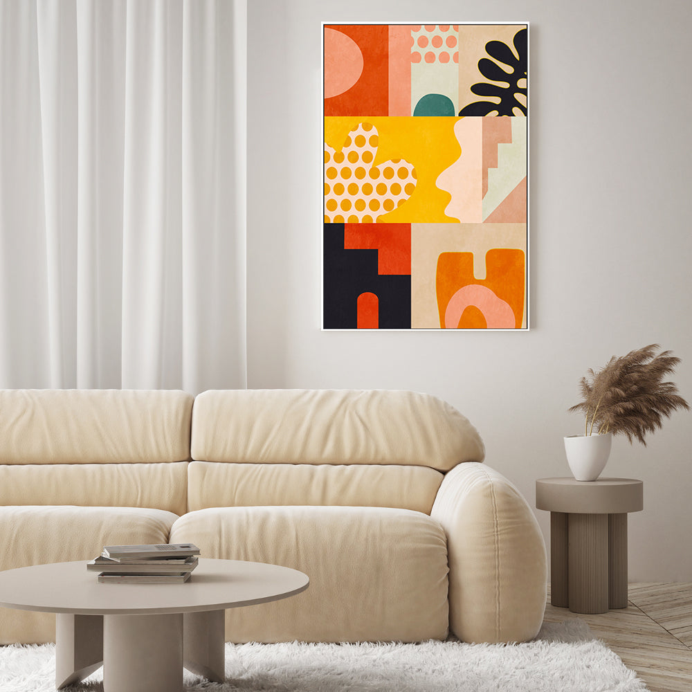 wall-art-print-canvas-poster-framed-Orange Revival, Style B-GIOIA-WALL-ART