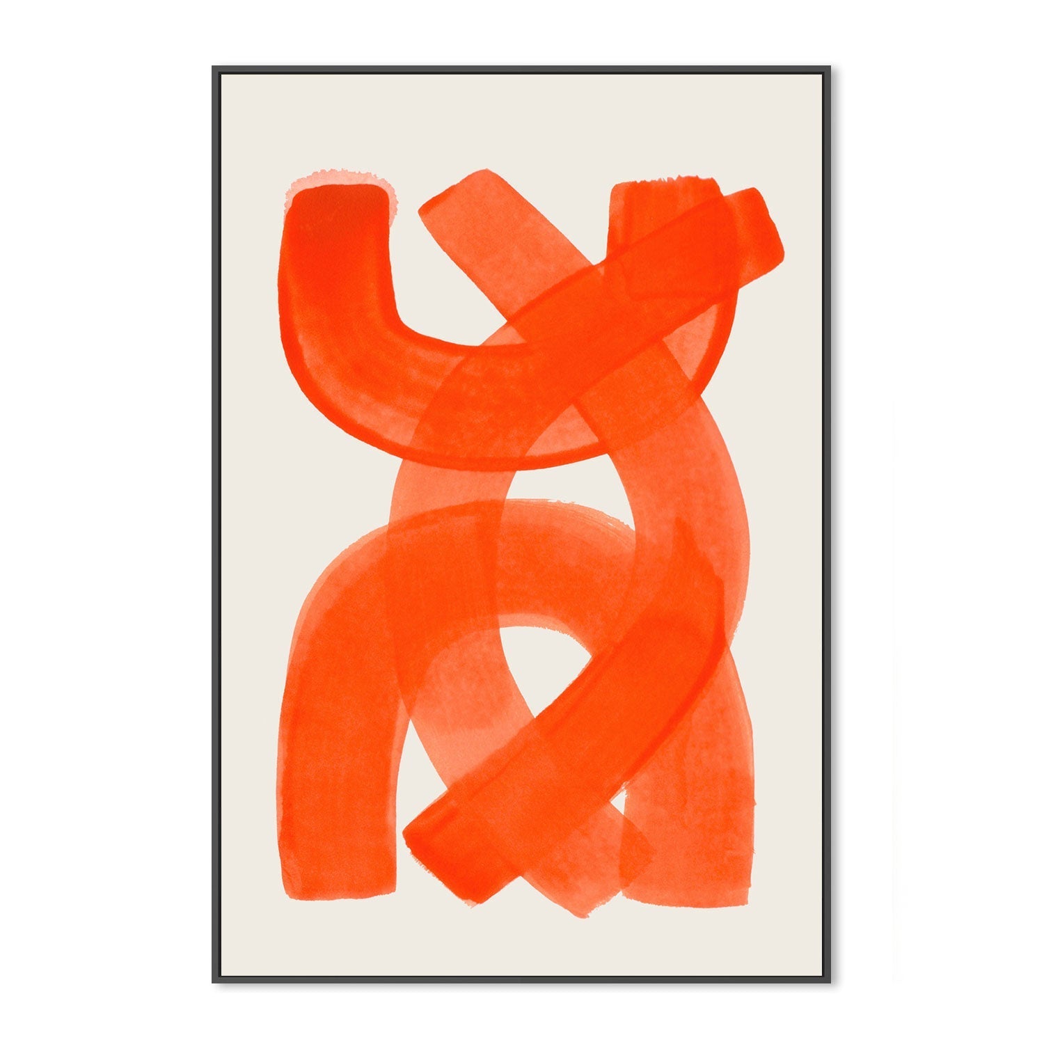 wall-art-print-canvas-poster-framed-Orange Strokes , By Ejaaz Haniff-GIOIA-WALL-ART