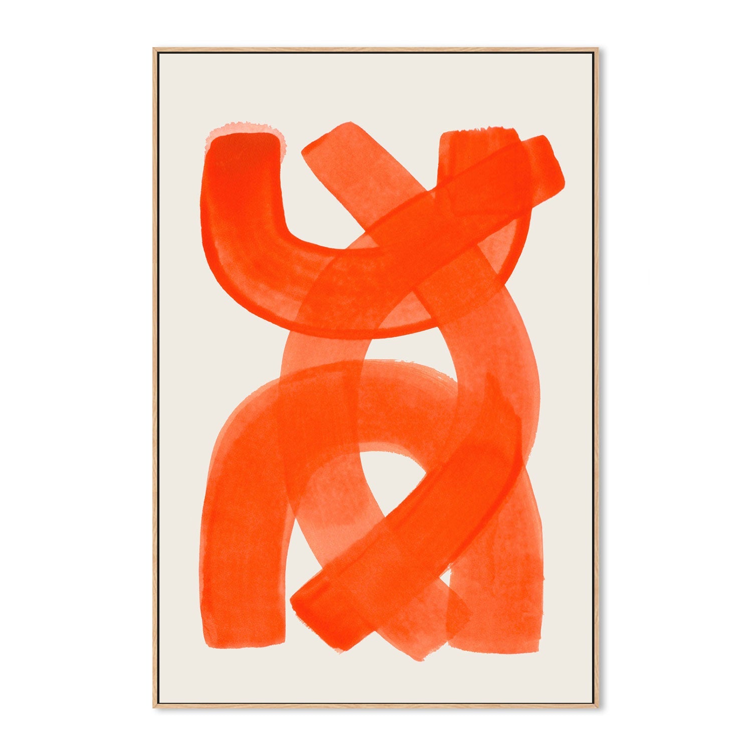 wall-art-print-canvas-poster-framed-Orange Strokes , By Ejaaz Haniff-GIOIA-WALL-ART