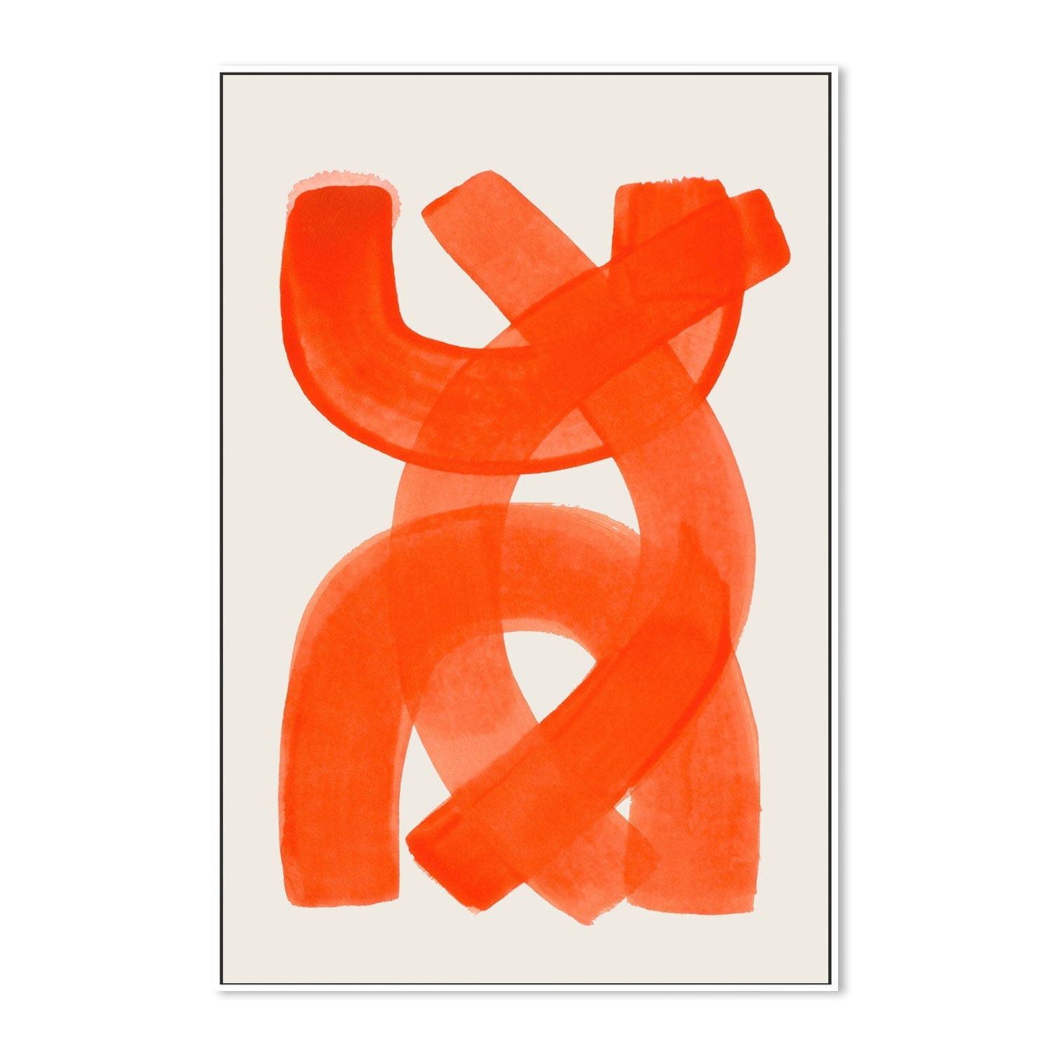 wall-art-print-canvas-poster-framed-Orange Strokes , By Ejaaz Haniff-GIOIA-WALL-ART