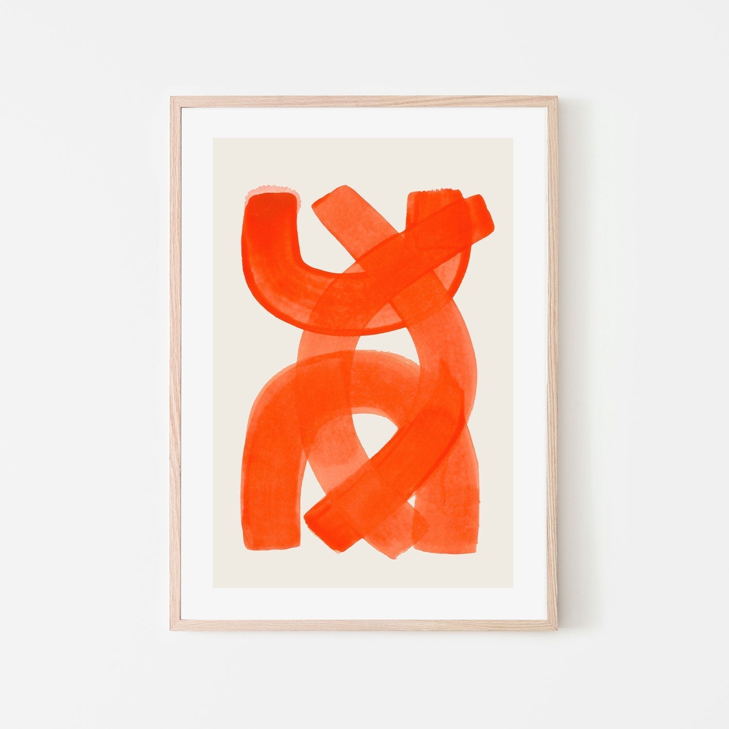 wall-art-print-canvas-poster-framed-Orange Strokes , By Ejaaz Haniff-GIOIA-WALL-ART