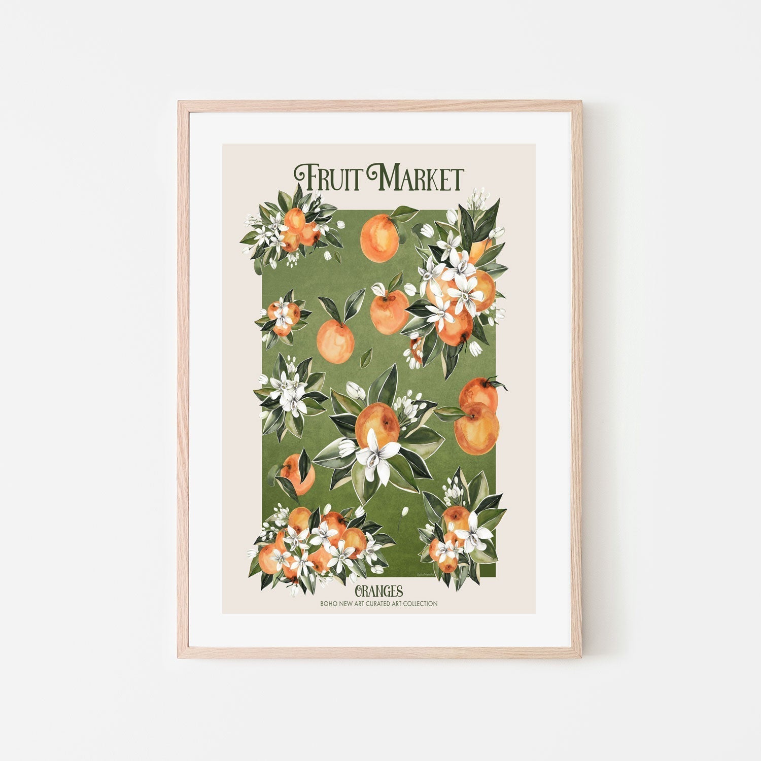 wall-art-print-canvas-poster-framed-Oranges At The Fruit Market , By Emel Tunaboylu-GIOIA-WALL-ART