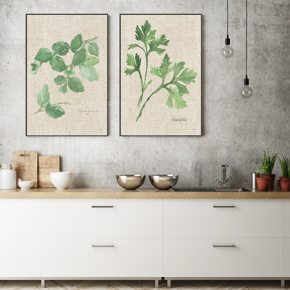 wall-art-print-canvas-poster-framed-Oregano And Italian Parsley, Set Of 2 , By Chris Paschke-GIOIA-WALL-ART