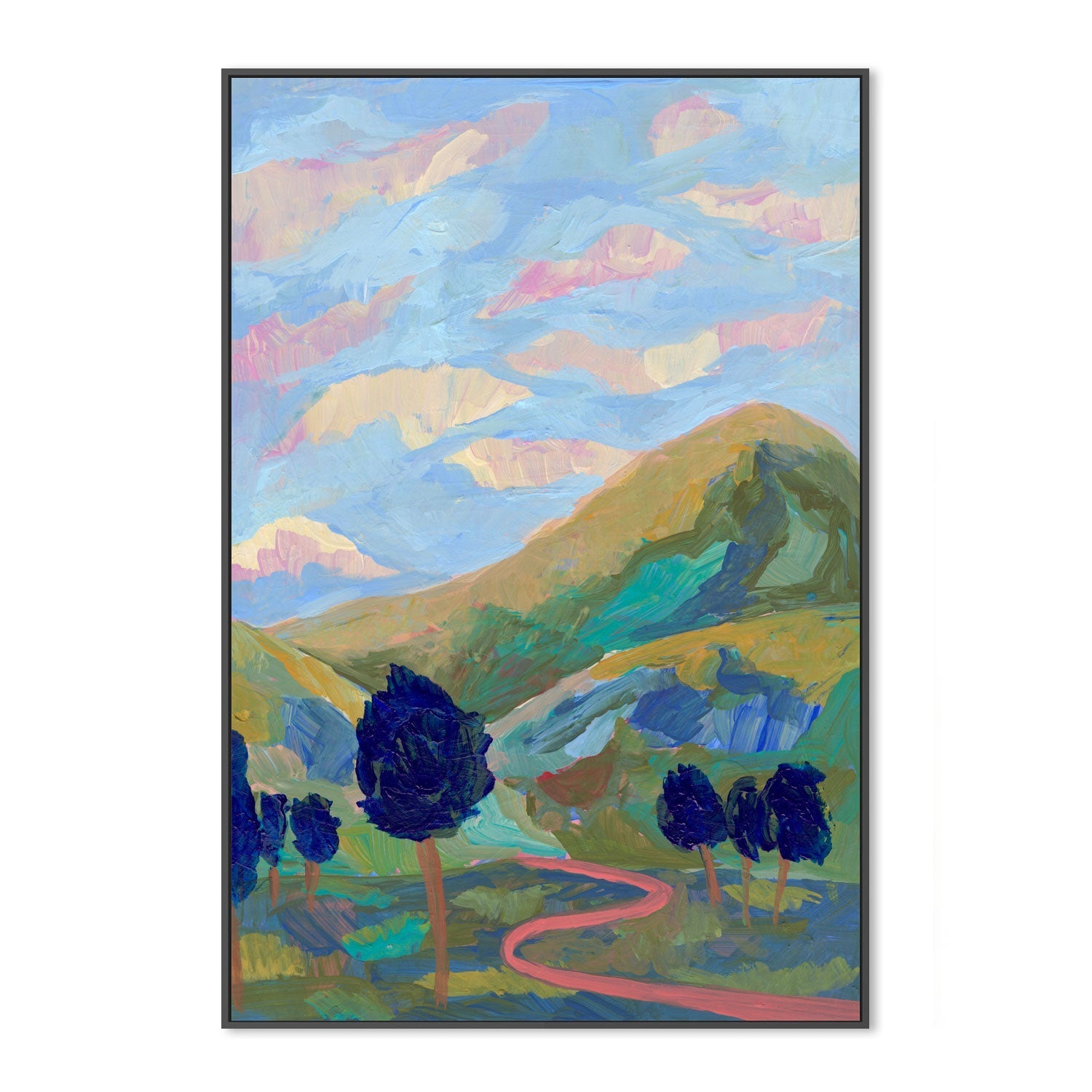 wall-art-print-canvas-poster-framed-Over The Hill , By Eleanor Baker-3