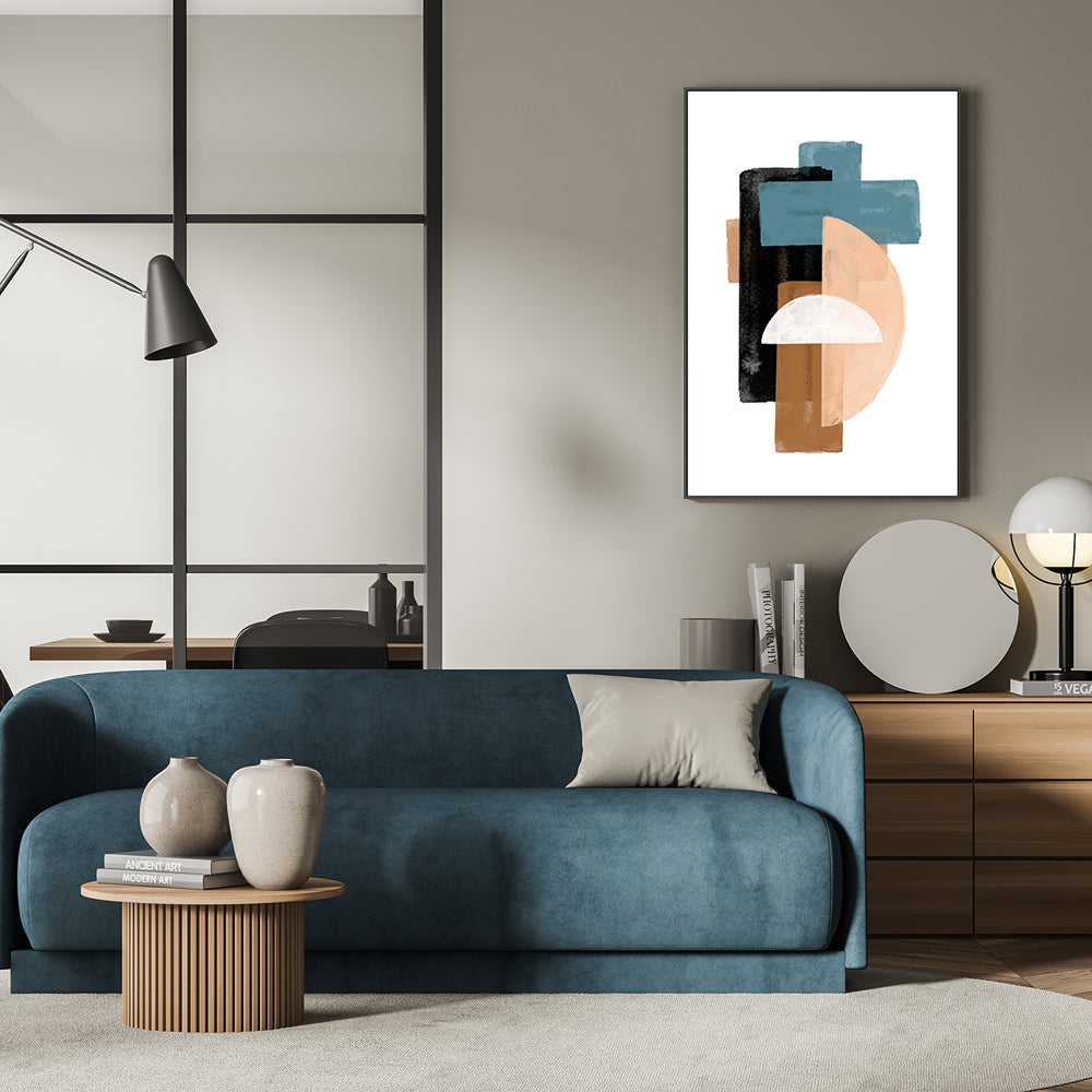 wall-art-print-canvas-poster-framed-Overlapping Shapes-GIOIA-WALL-ART