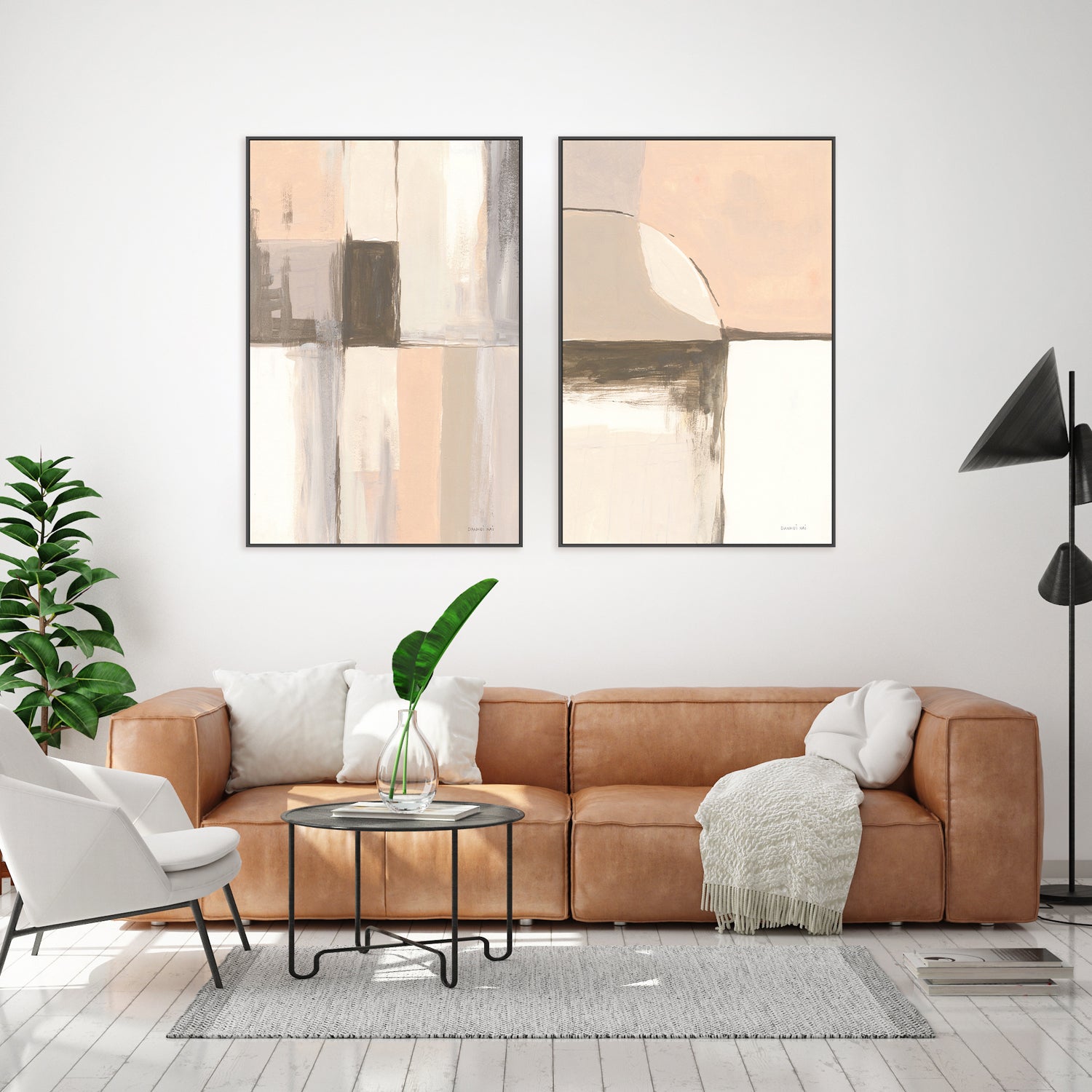 wall-art-print-canvas-poster-framed-Overlay, Set of 2-by-Danhui Nai-Gioia Wall Art