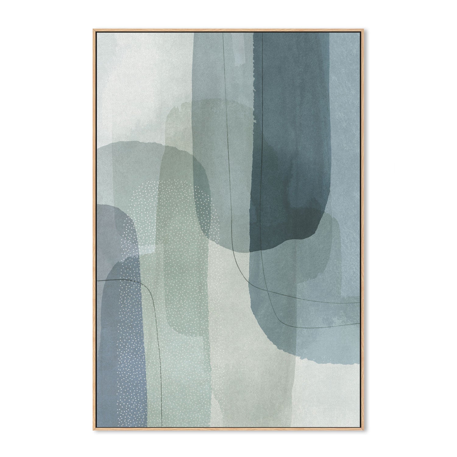 wall-art-print-canvas-poster-framed-Painted Curves Green, Style A-by-Dear Musketeer Studio-Gioia Wall Art