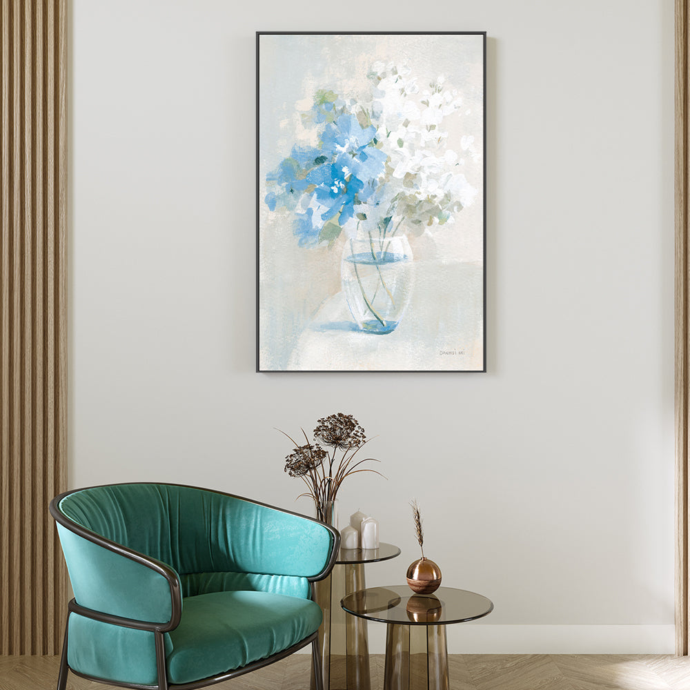 wall-art-print-canvas-poster-framed-Pale Blue Bouquet , By Danhui Nai-GIOIA-WALL-ART