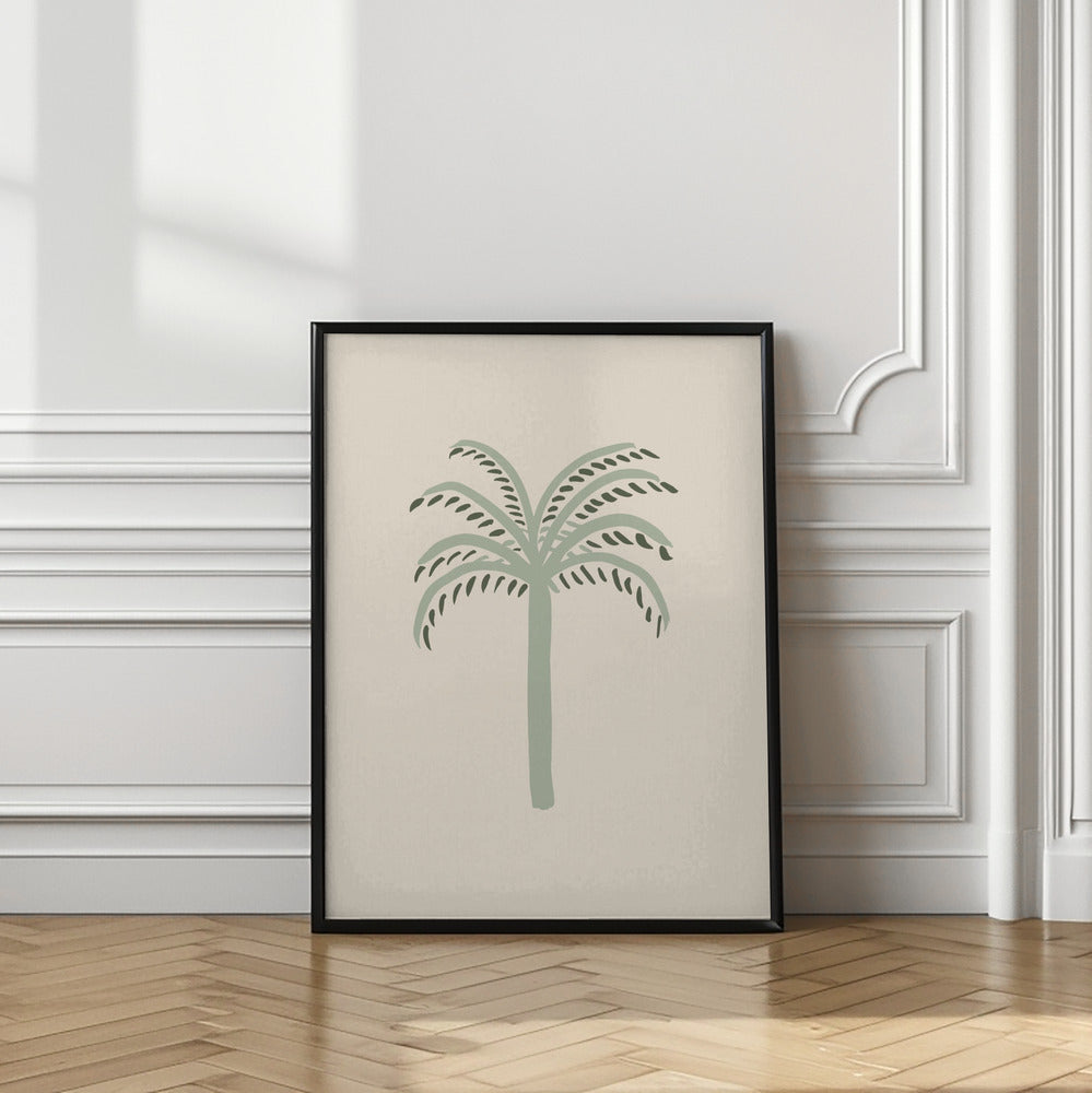 wall-art-print-canvas-poster-framed-Palm Beige and Green-2