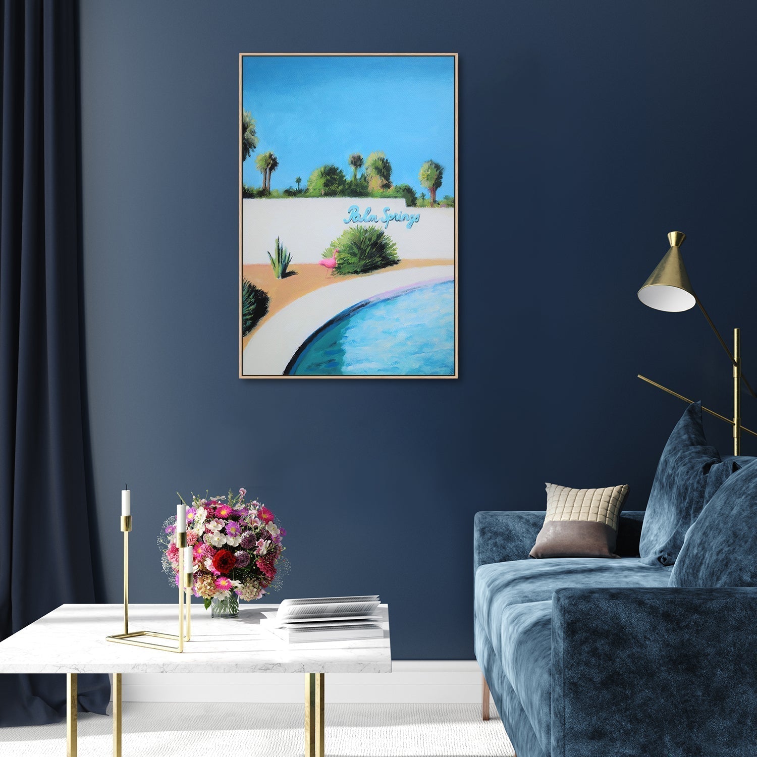 wall-art-print-canvas-poster-framed-Palm Springs-by-Ieva Baklane-Gioia Wall Art