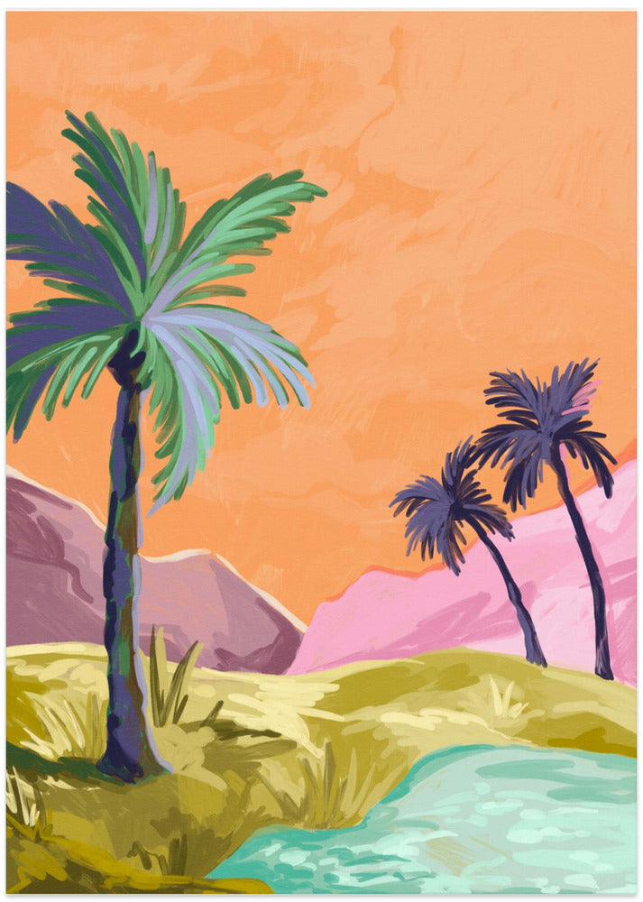 wall-art-print-canvas-poster-framed-Palmtrees , By Goed Blauw-1