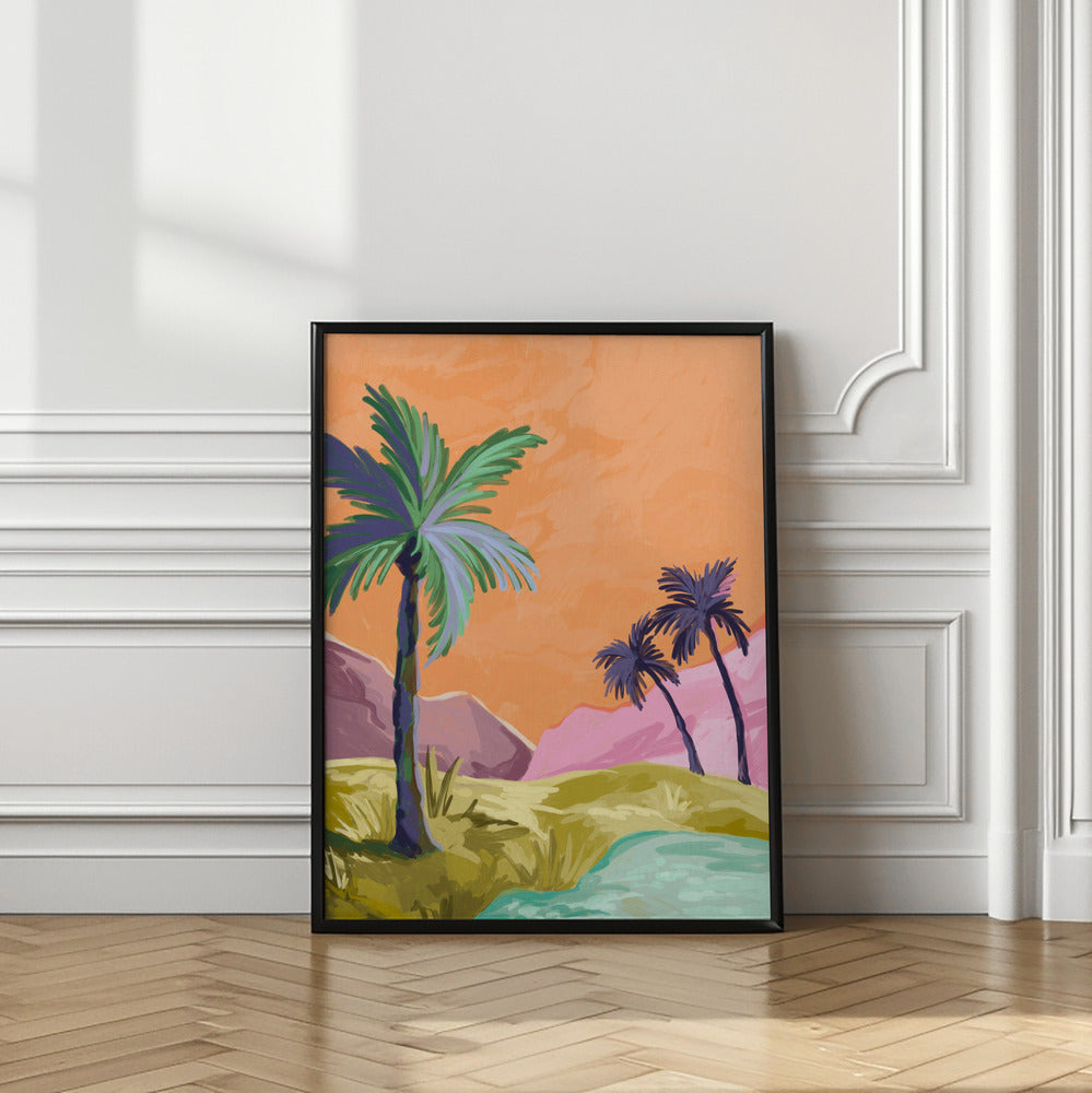 wall-art-print-canvas-poster-framed-Palmtrees , By Goed Blauw-2