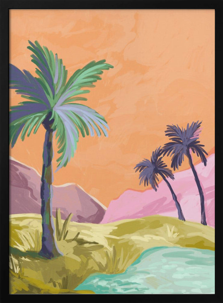 wall-art-print-canvas-poster-framed-Palmtrees , By Goed Blauw-3