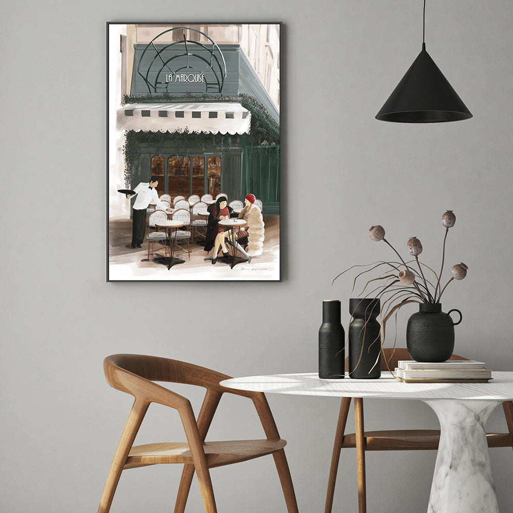 wall-art-print-canvas-poster-framed-Paris Bistro , By Omar Escalante-GIOIA-WALL-ART