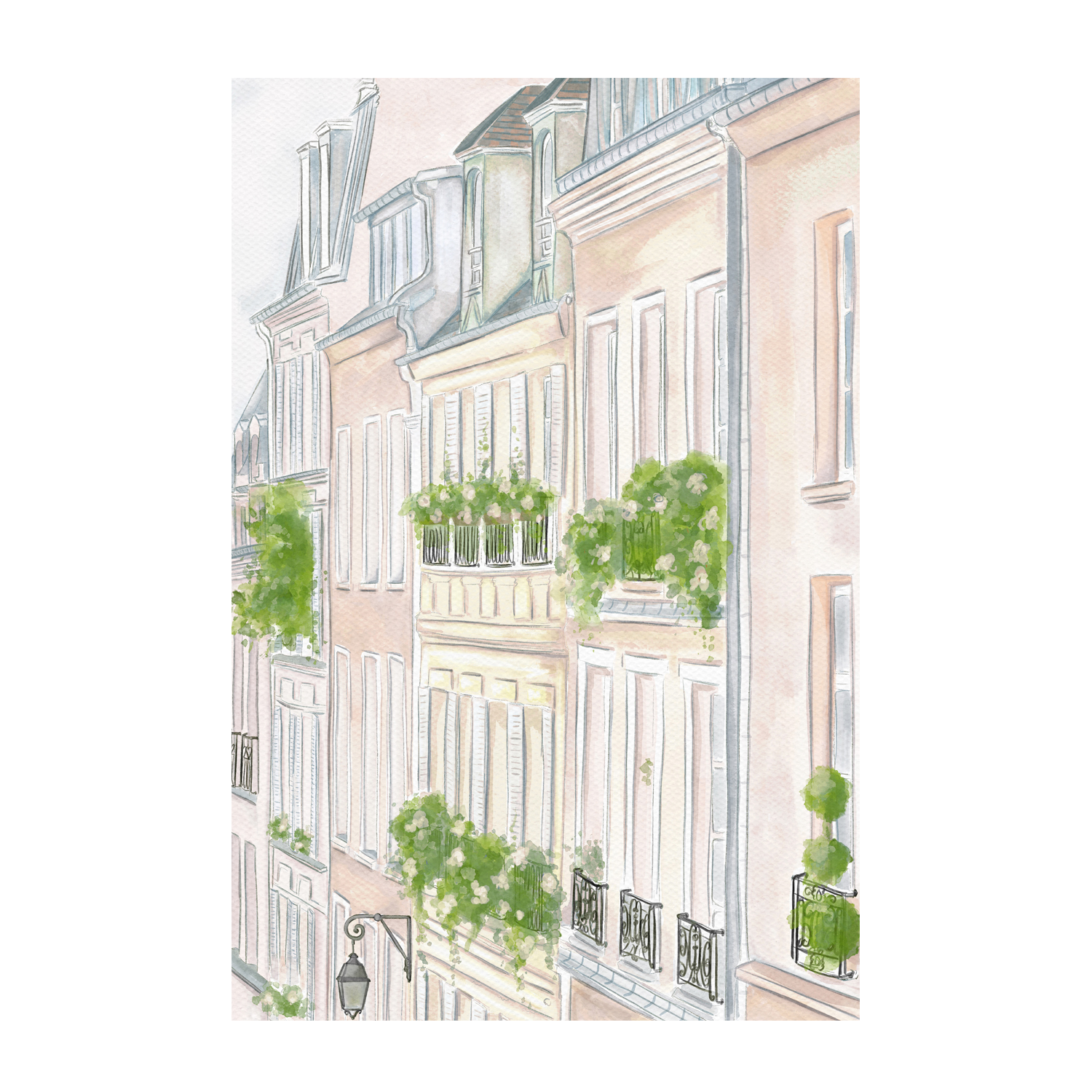 wall-art-print-canvas-poster-framed-Paris Buildings , By Leah Straatsma-1