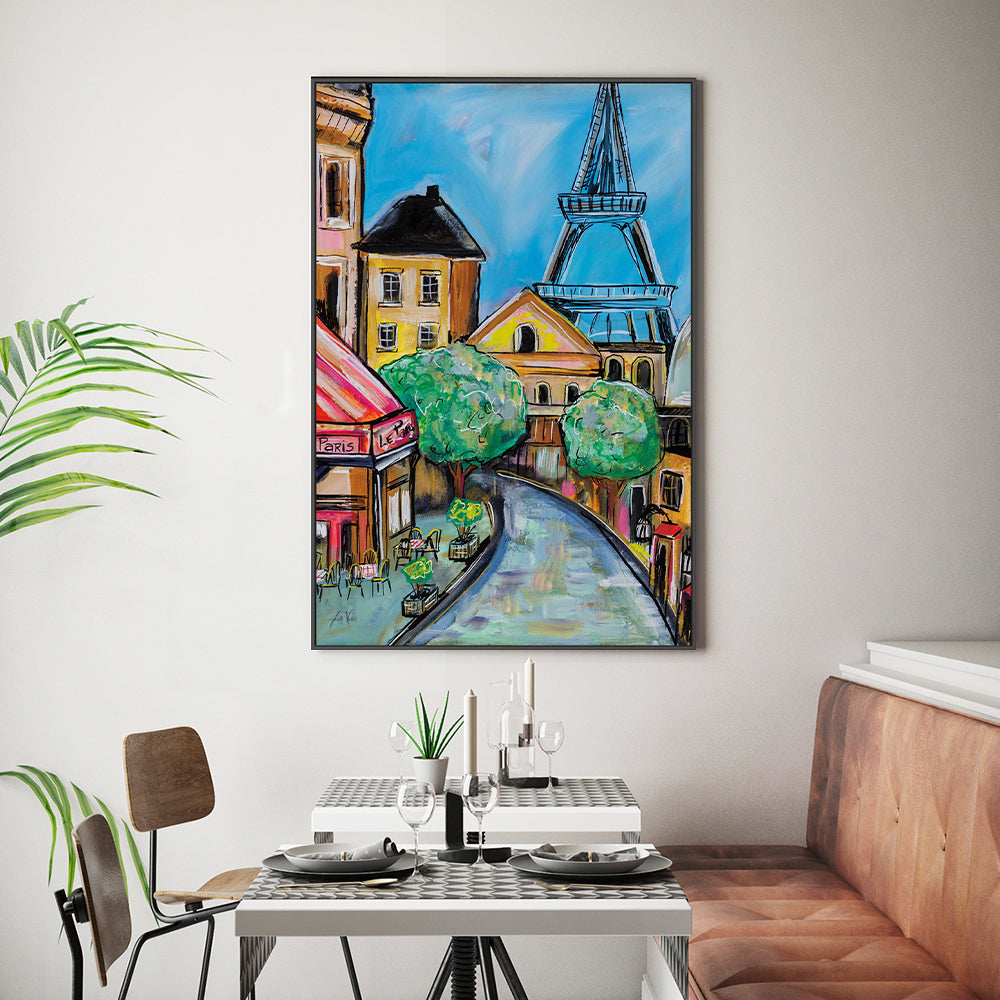 wall-art-print-canvas-poster-framed-Paris Evening, Style B-by-Jeanette Vertentes-Gioia Wall Art