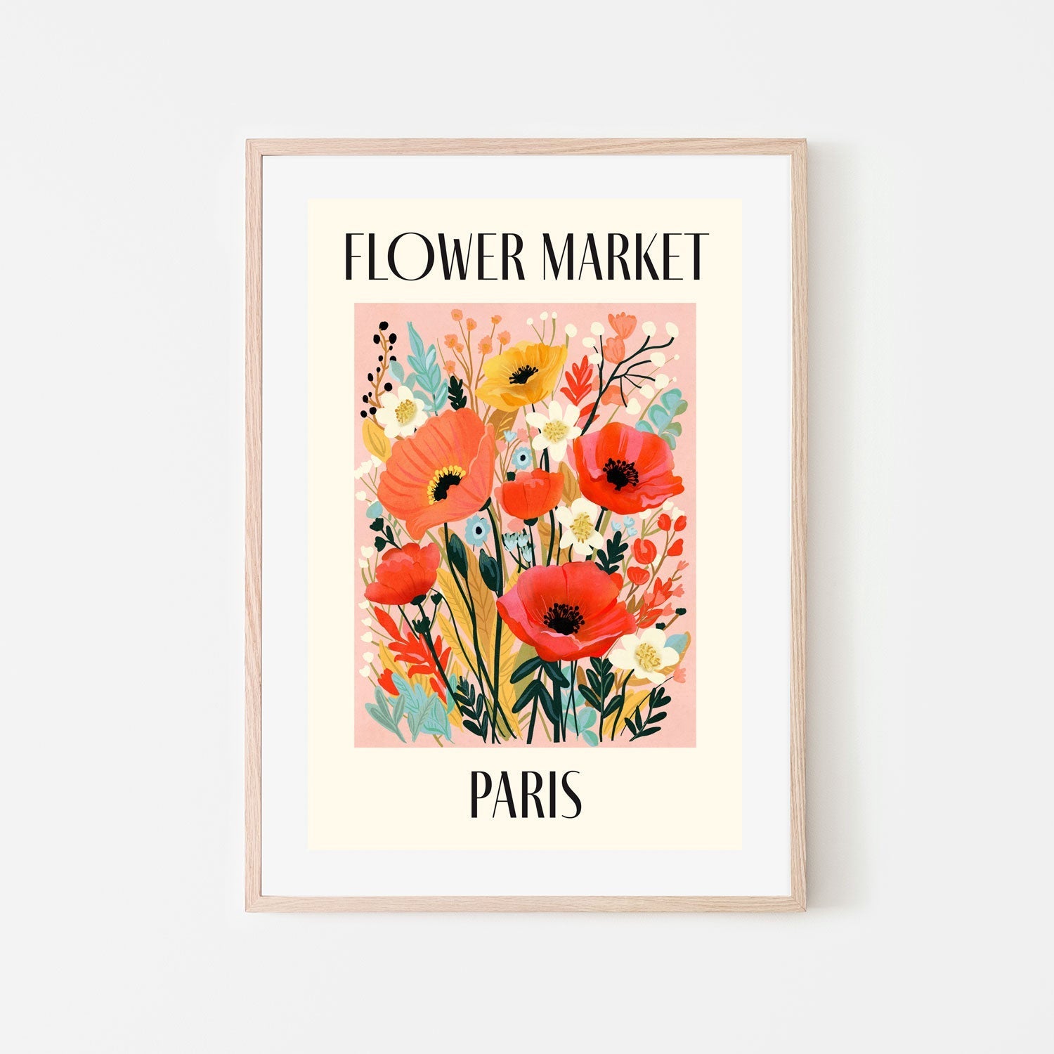 wall-art-print-canvas-poster-framed-Paris, Flower Market , By Lia Nell-6