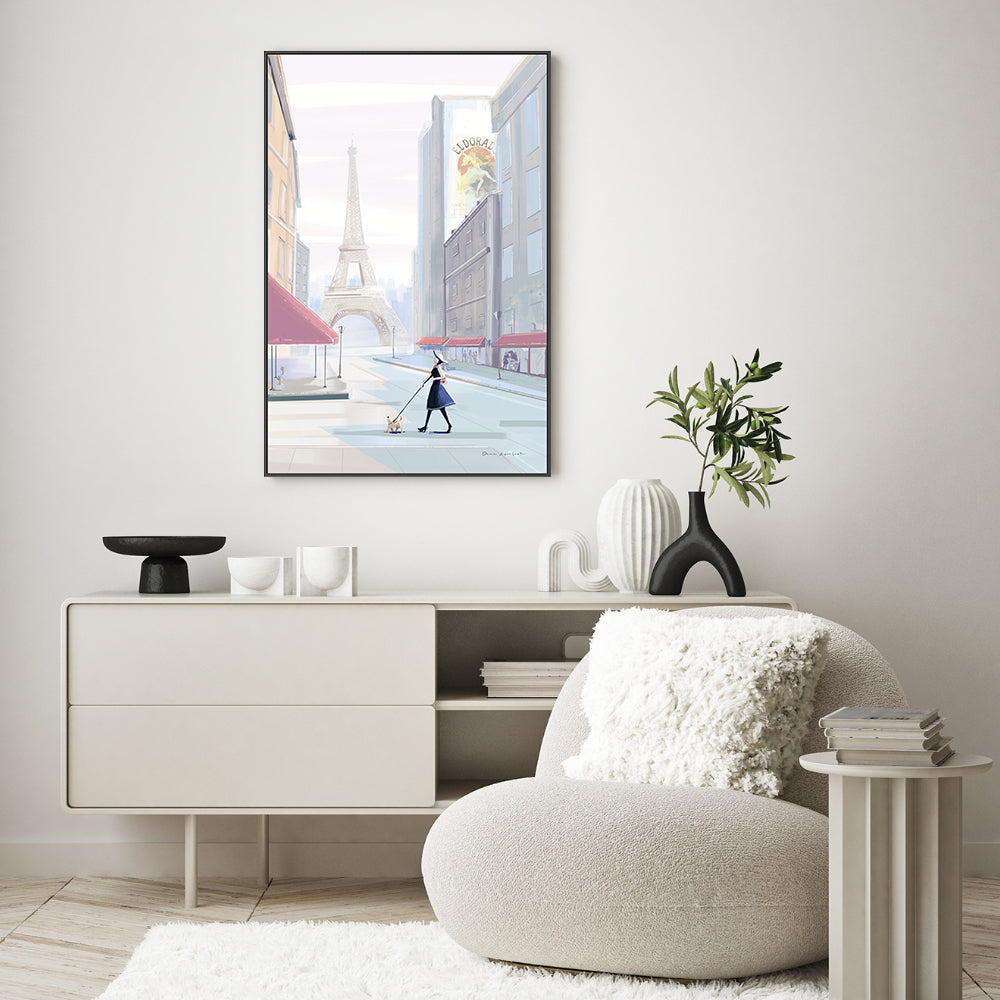 wall-art-print-canvas-poster-framed-Paris Morning Walk , By Omar Escalante-GIOIA-WALL-ART