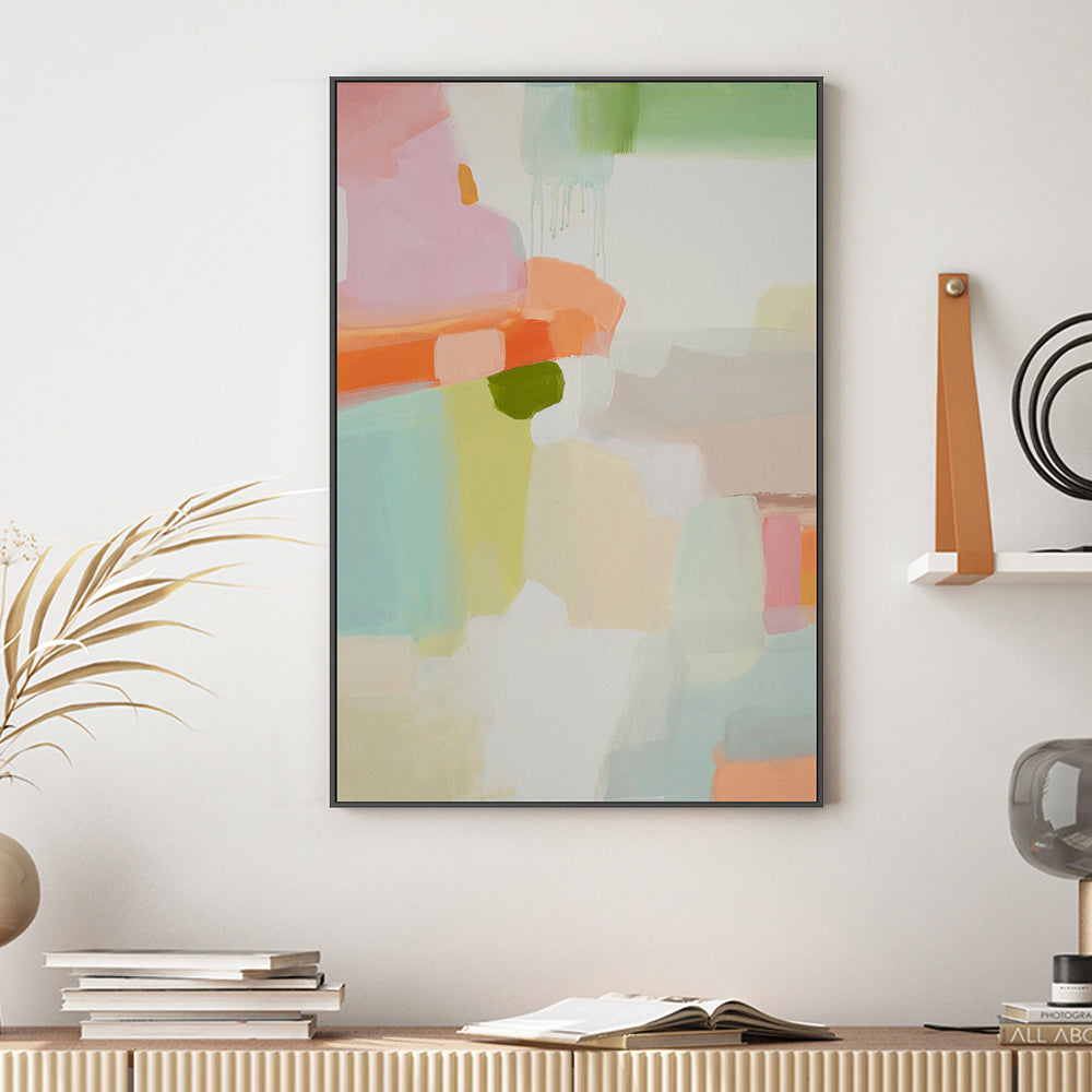 wall-art-print-canvas-poster-framed-Pastel Abstract, Style A , By Jenny Westenhofer Art-2