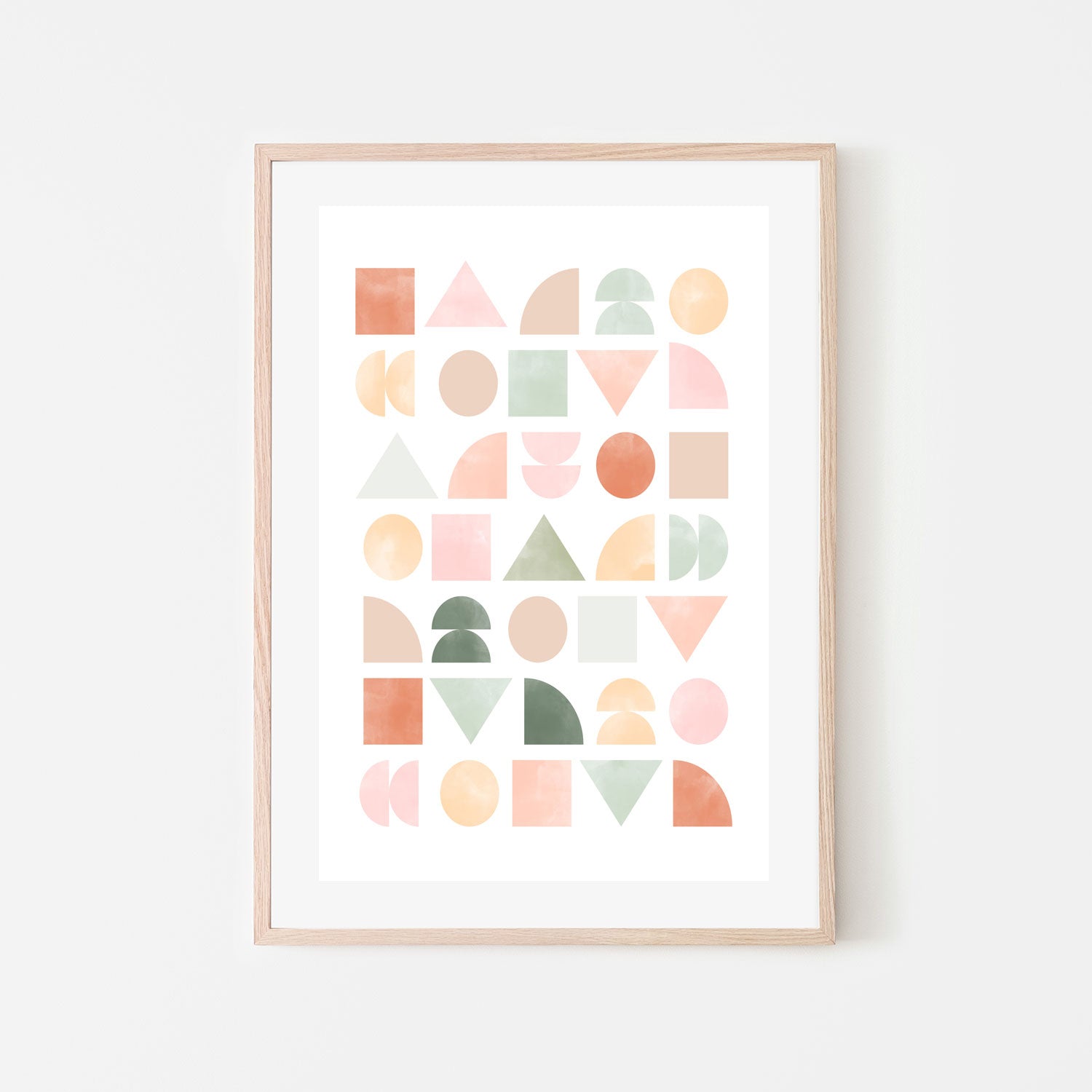 wall-art-print-canvas-poster-framed-Pastel Assorted Shapes , By Elena Ristova-GIOIA-WALL-ART