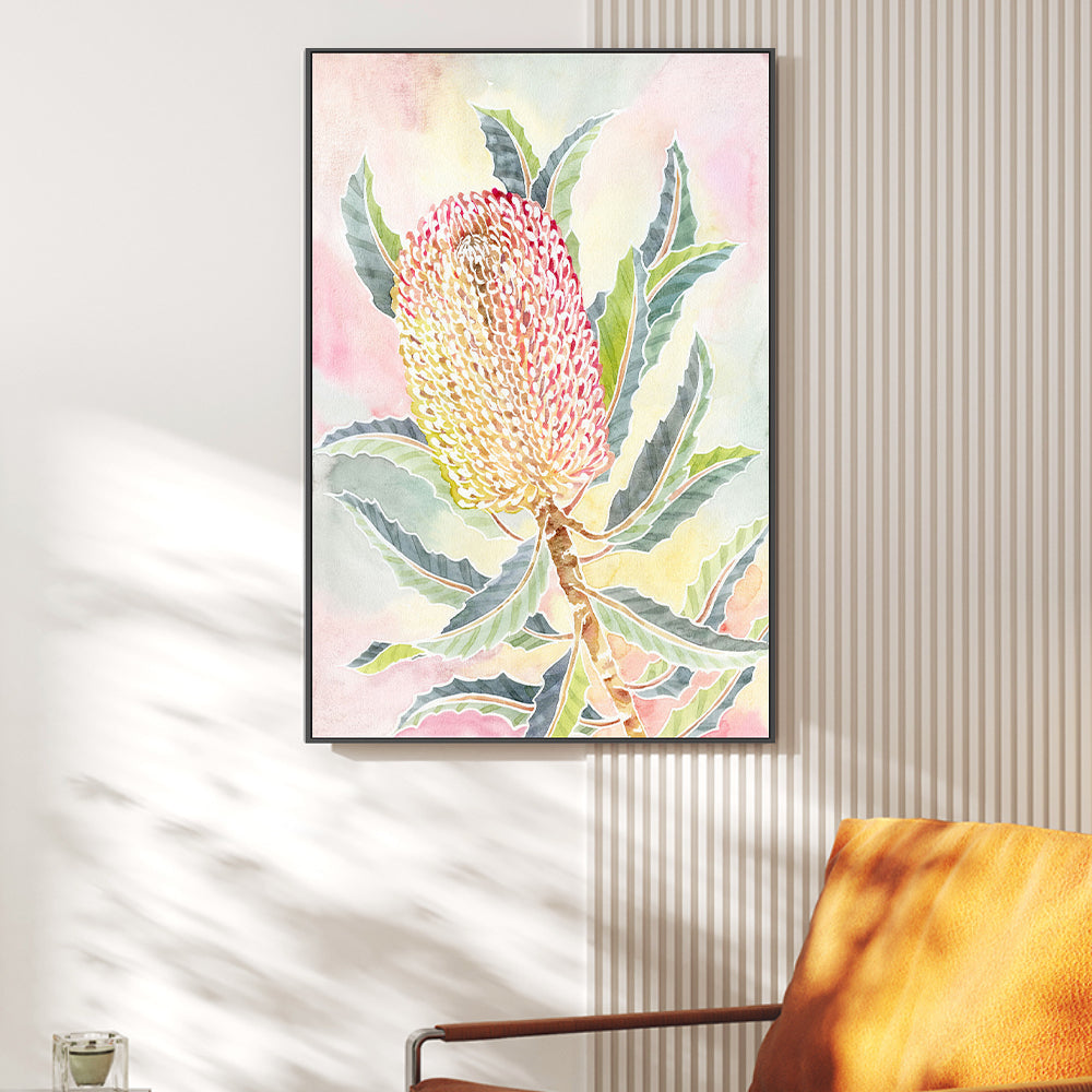 wall-art-print-canvas-poster-framed-Pastel Banksia , By Jessie Mitchelson-GIOIA-WALL-ART