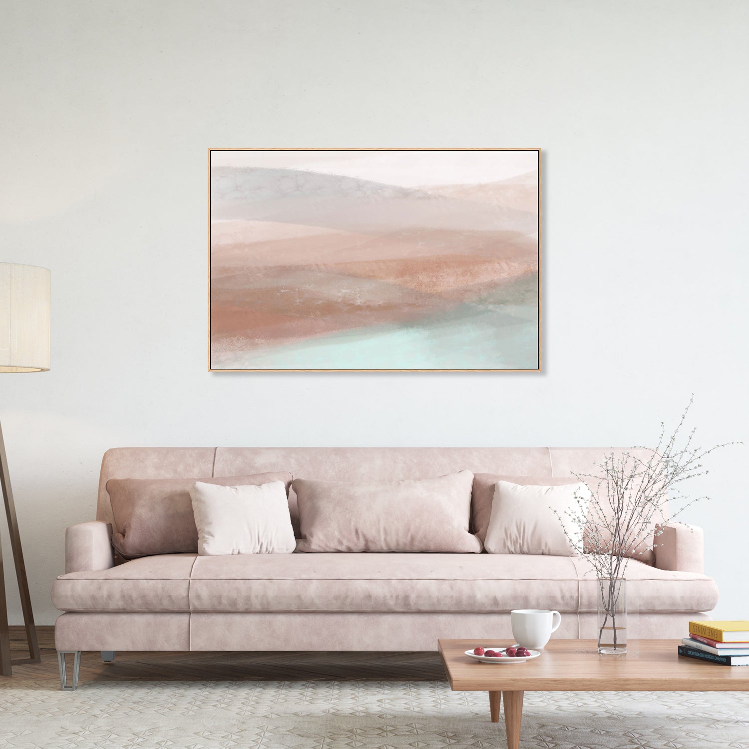 wall-art-print-canvas-poster-framed-Pastel Coloured Lines-GIOIA-WALL-ART