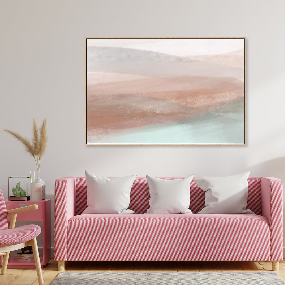 wall-art-print-canvas-poster-framed-Pastel Coloured Lines-GIOIA-WALL-ART