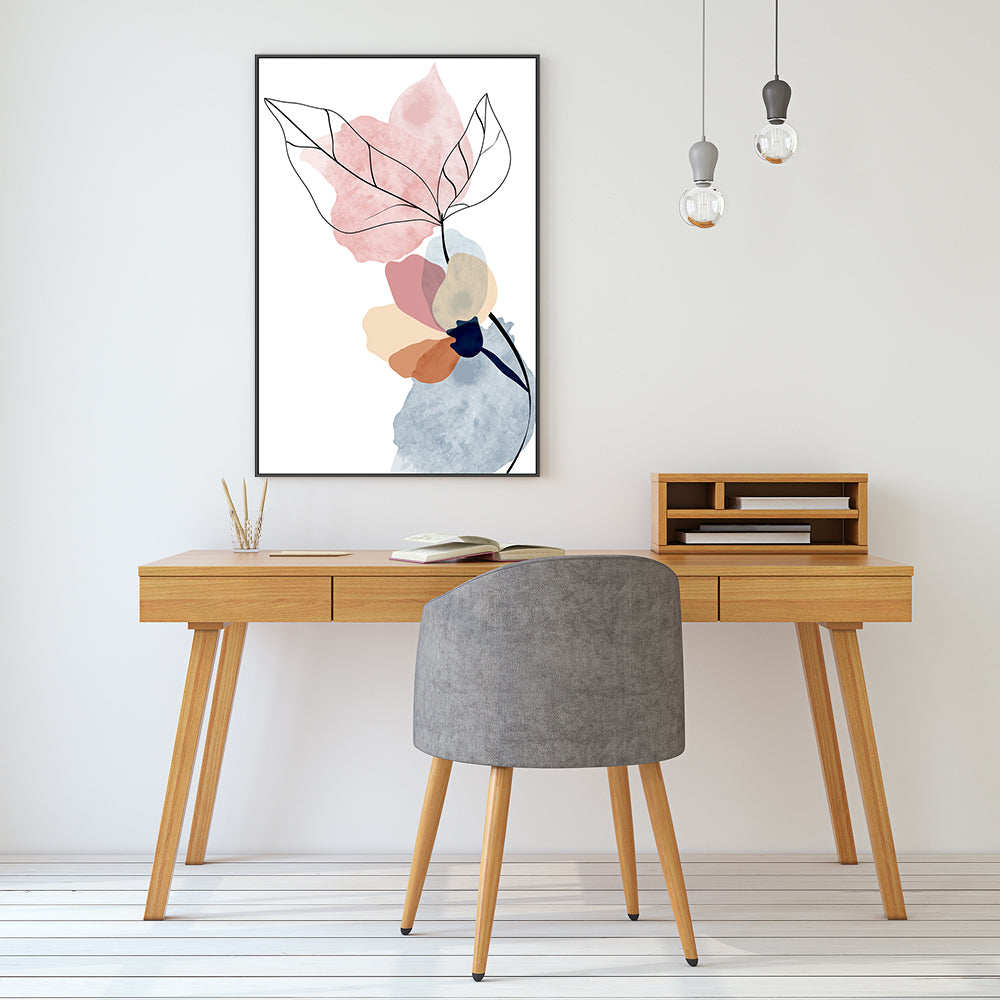 wall-art-print-canvas-poster-framed-Pastel Floral Branch, Style C-GIOIA-WALL-ART