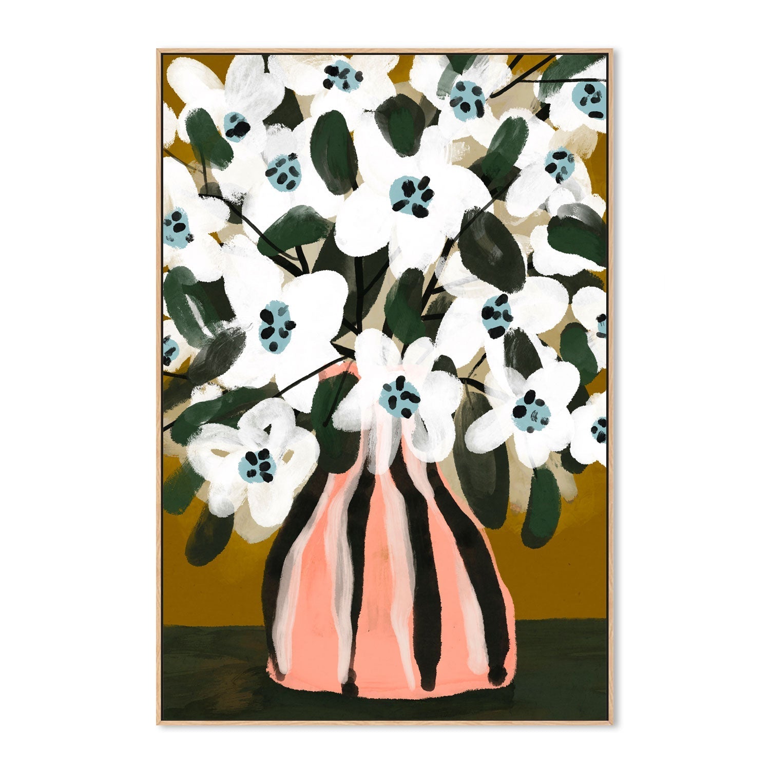 wall-art-print-canvas-poster-framed-Pastel Flower Impression no.9-4