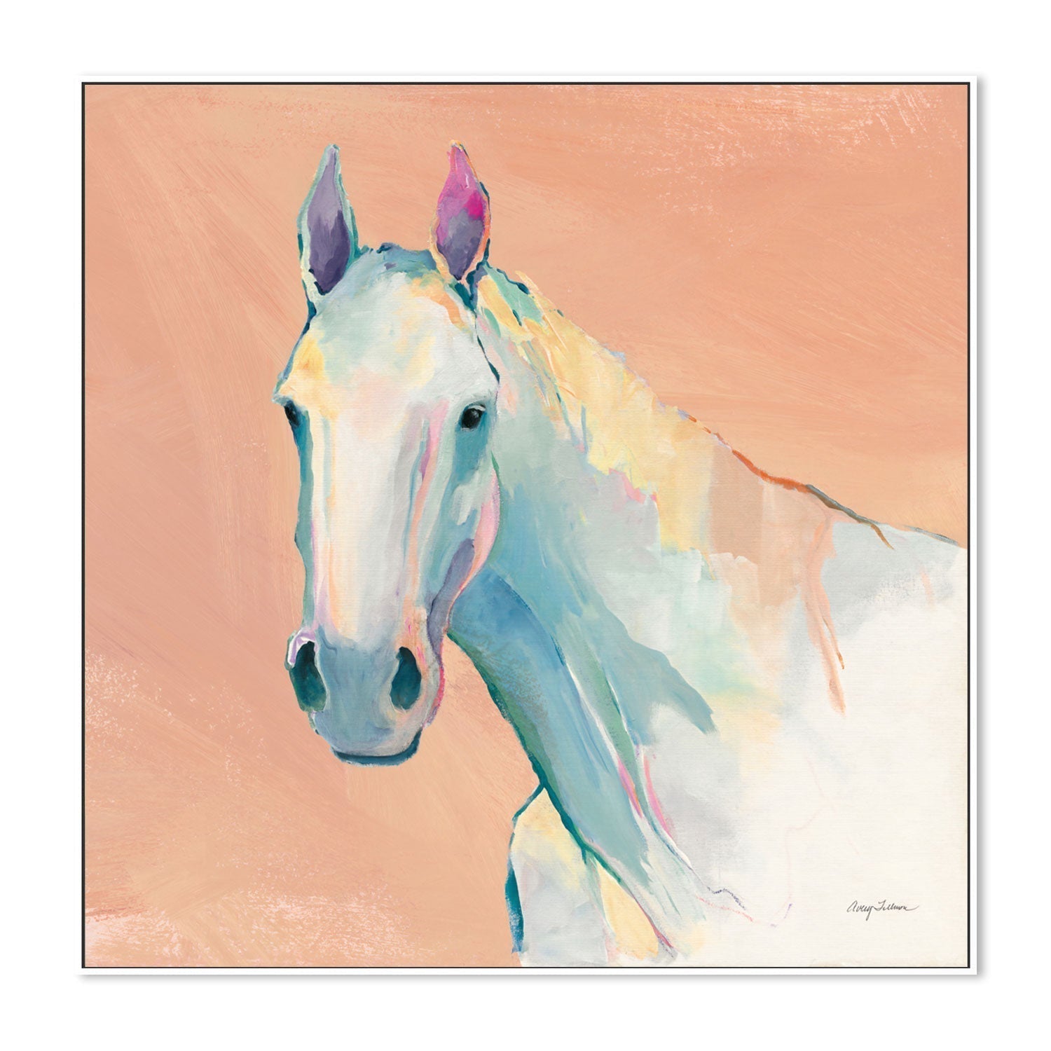 wall-art-print-canvas-poster-framed-Pastel Horse , By Avery Tilmon-GIOIA-WALL-ART